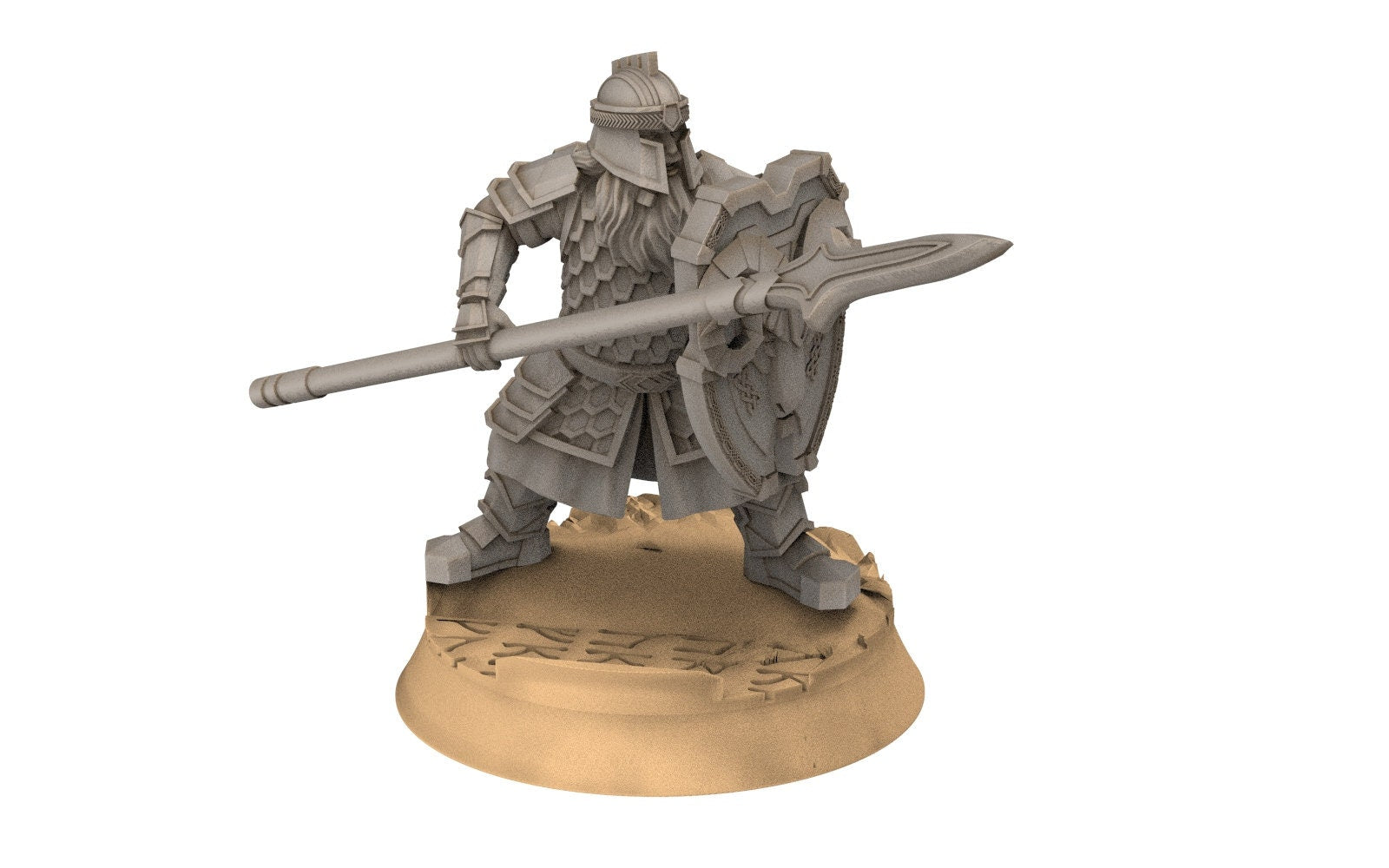 Dwarves - Silver Goat Dwarves Spearmen on foot, The Dwarfs of The Mountains, for Lotr, davale games miniatures