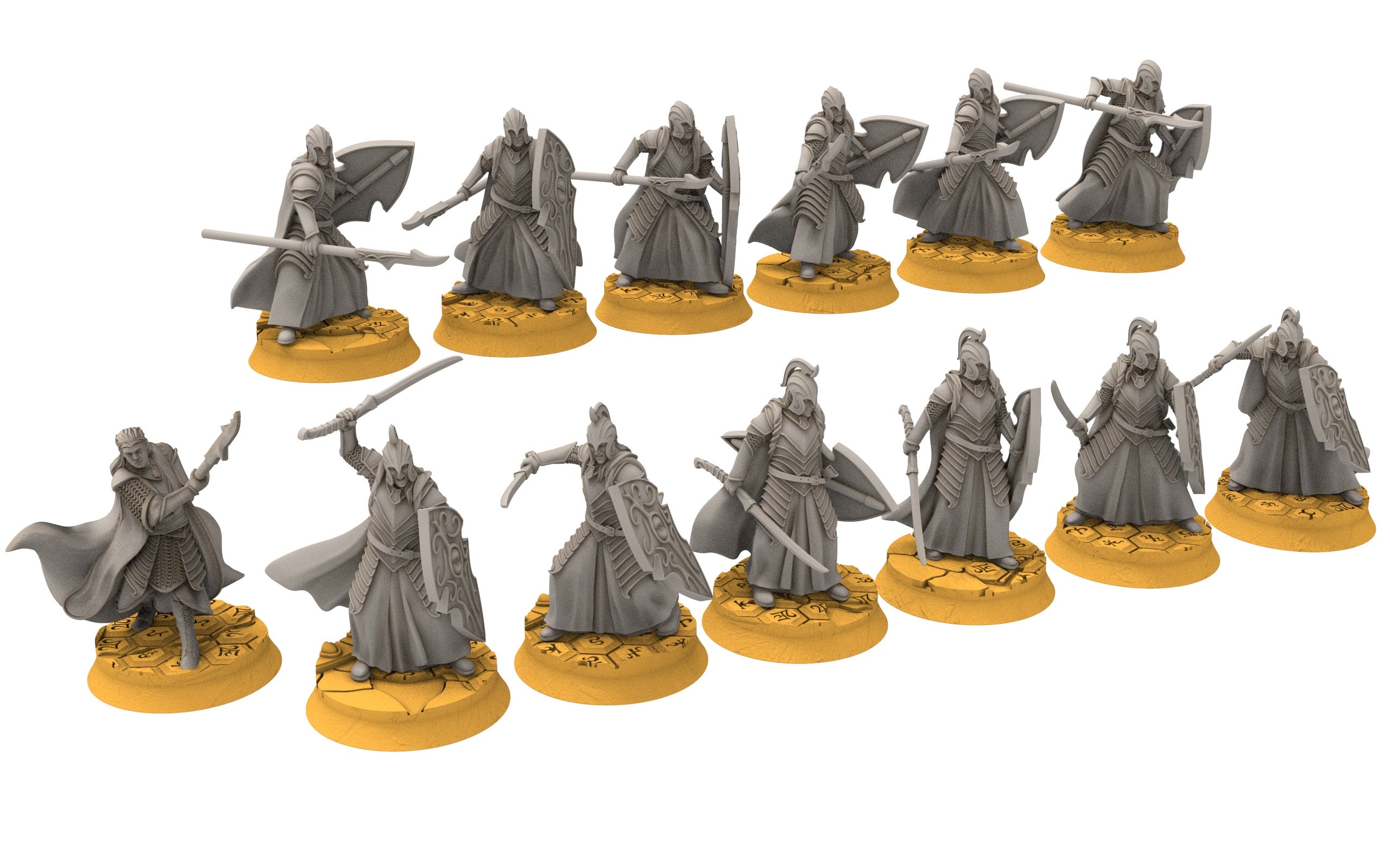 Rivandall - Bloody Elven King on Foot, Last Hight elves from the West, Middle rings Davales miniatures pour wargame D&D, SDA...