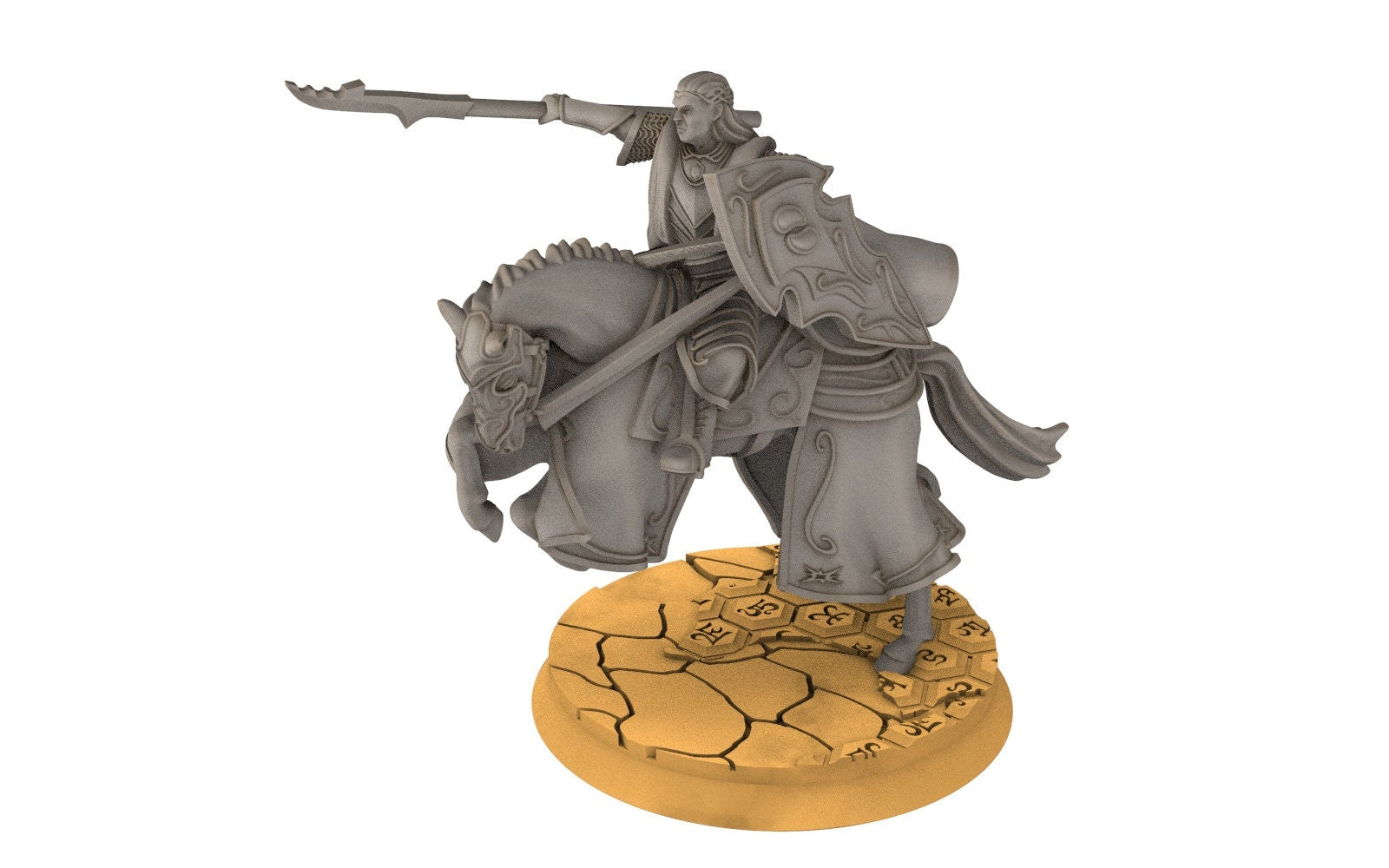 Rivandall - Bloody Elven King on Foot, Last Hight elves from the West, Middle rings Davales miniatures pour wargame D&D, SDA...