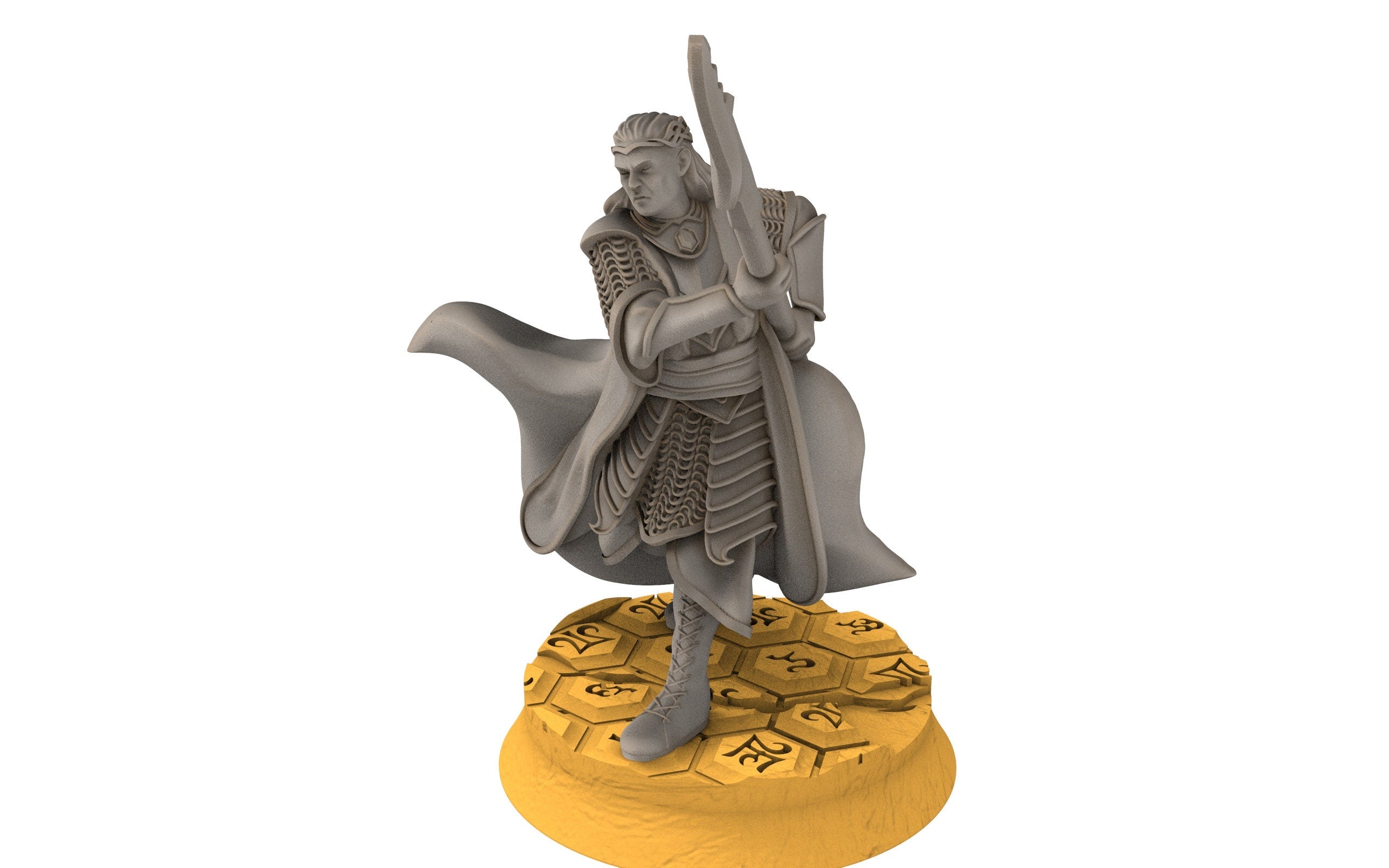 Rivandall - Bloody Elven King Mounted, Last Hight elves from the West, Middle rings miniatures for wargame D&D, Lotr...