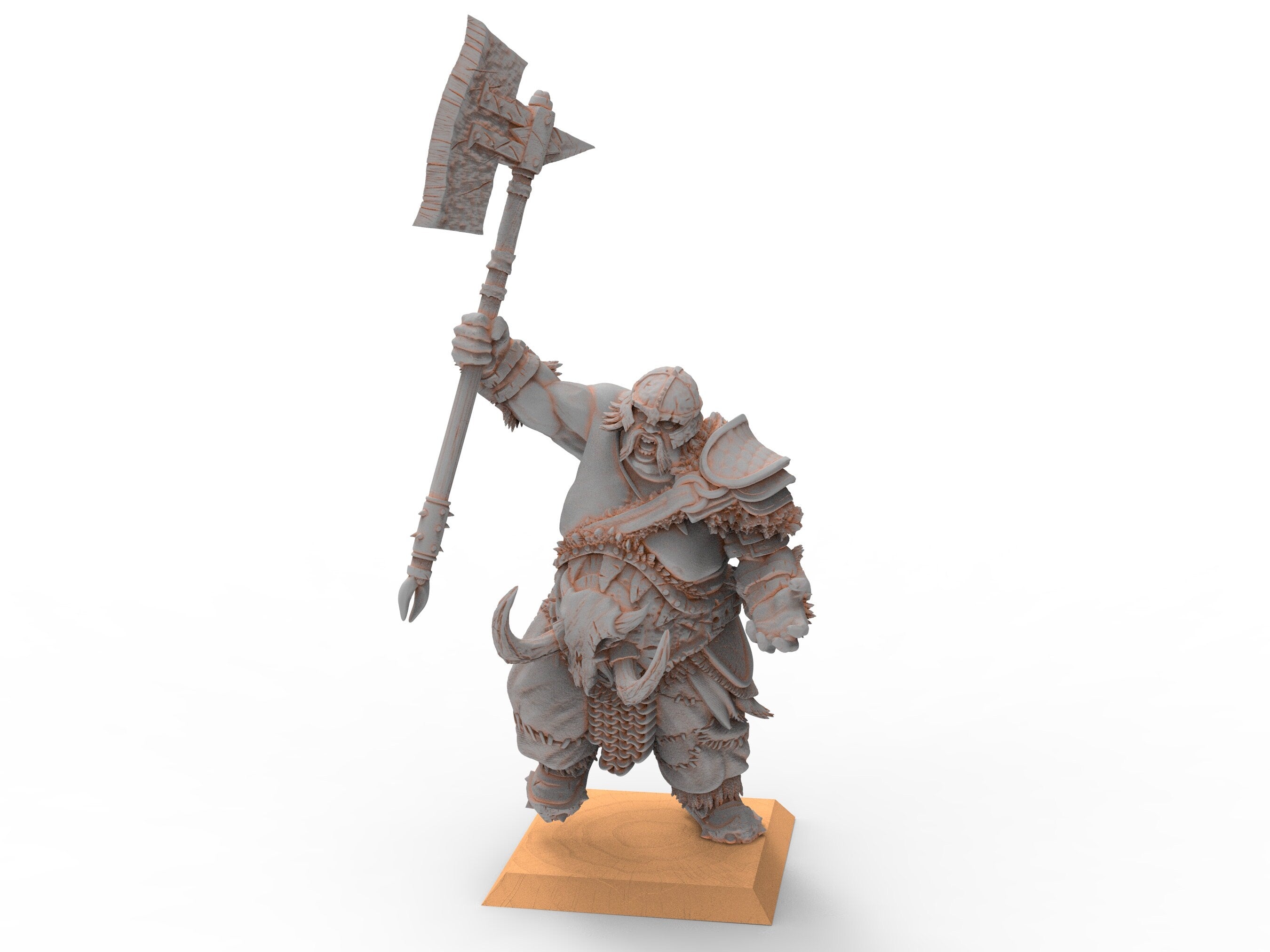 Imperial Fantasy - Armoured Ogre Mercenary, massive two-handed weapons