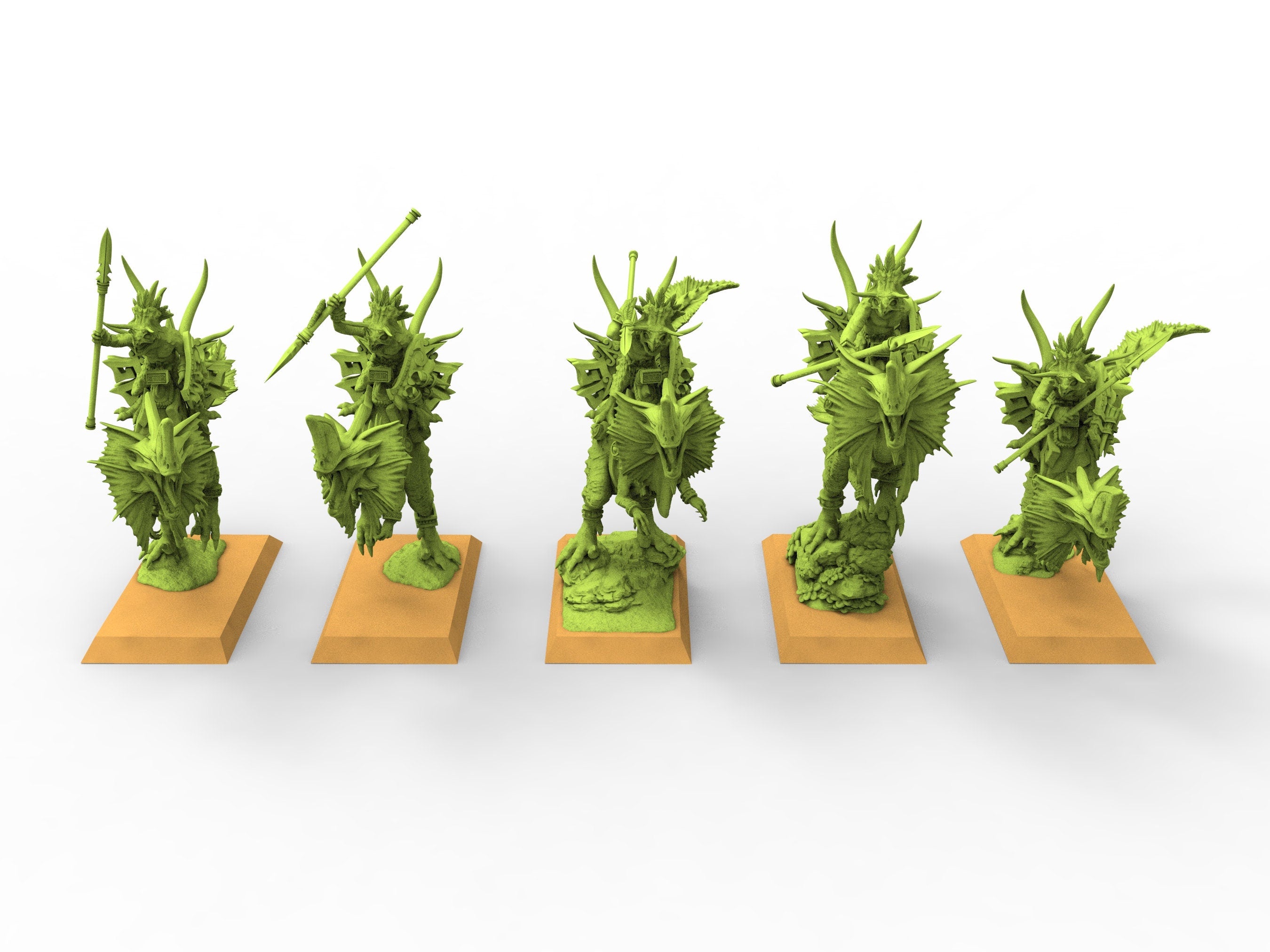 Lost temple - Skink raiders, usable for Oldhammer, battle, king of wars, 9th age