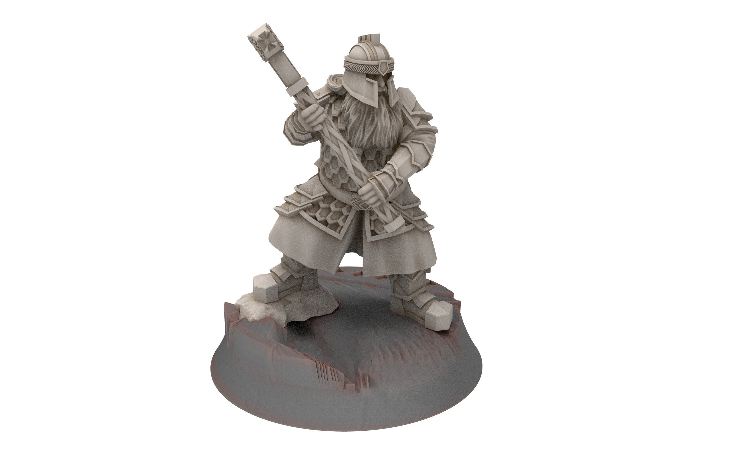 Dwarves - Silver Goat Dwarves with Hammer, The Dwarfs of The Mountains, for Lotr, davale games miniatures