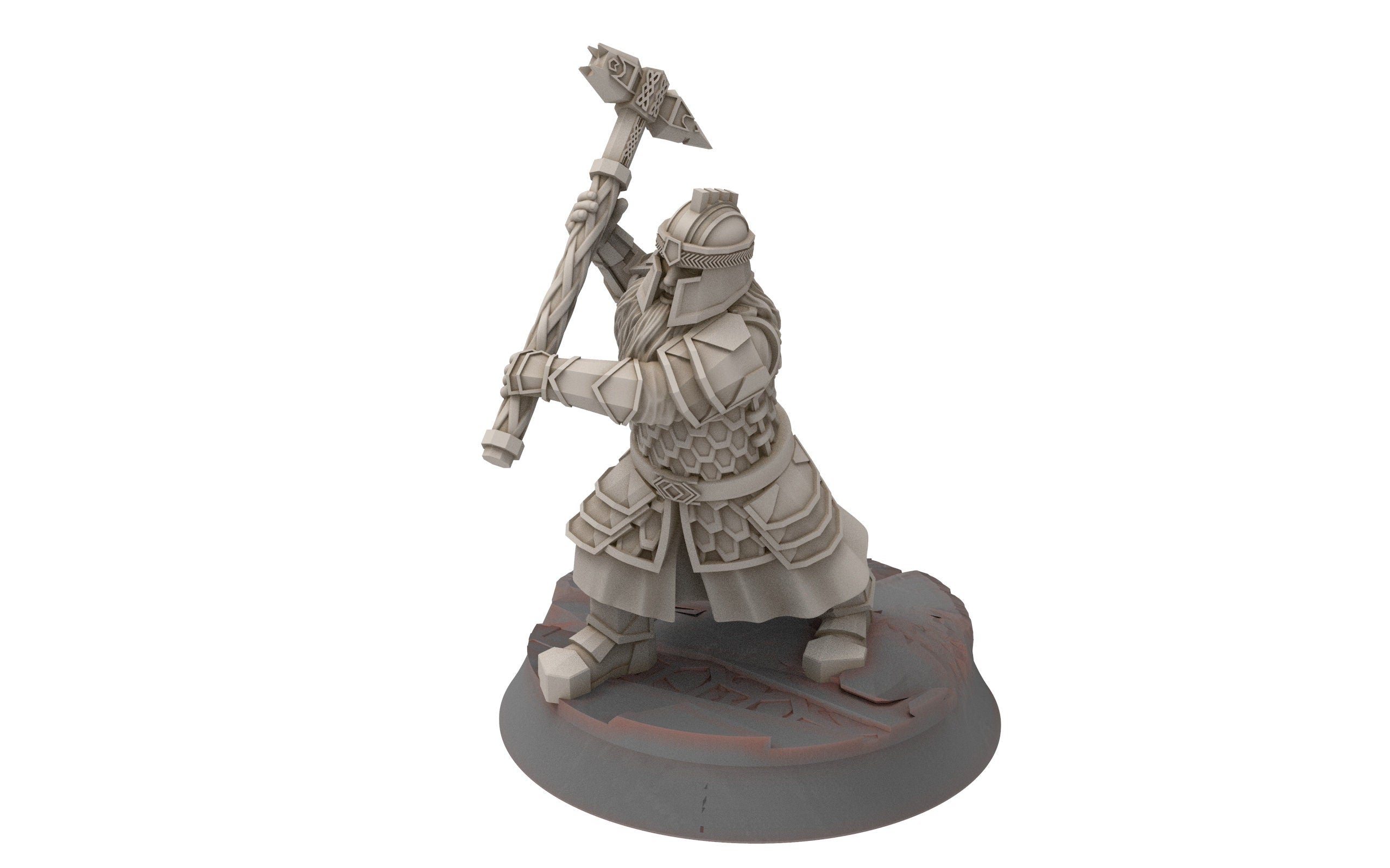 Dwarves - Silver Goat Dwarves with Hammer, The Dwarfs of The Mountains, for Lotr, davale games miniatures