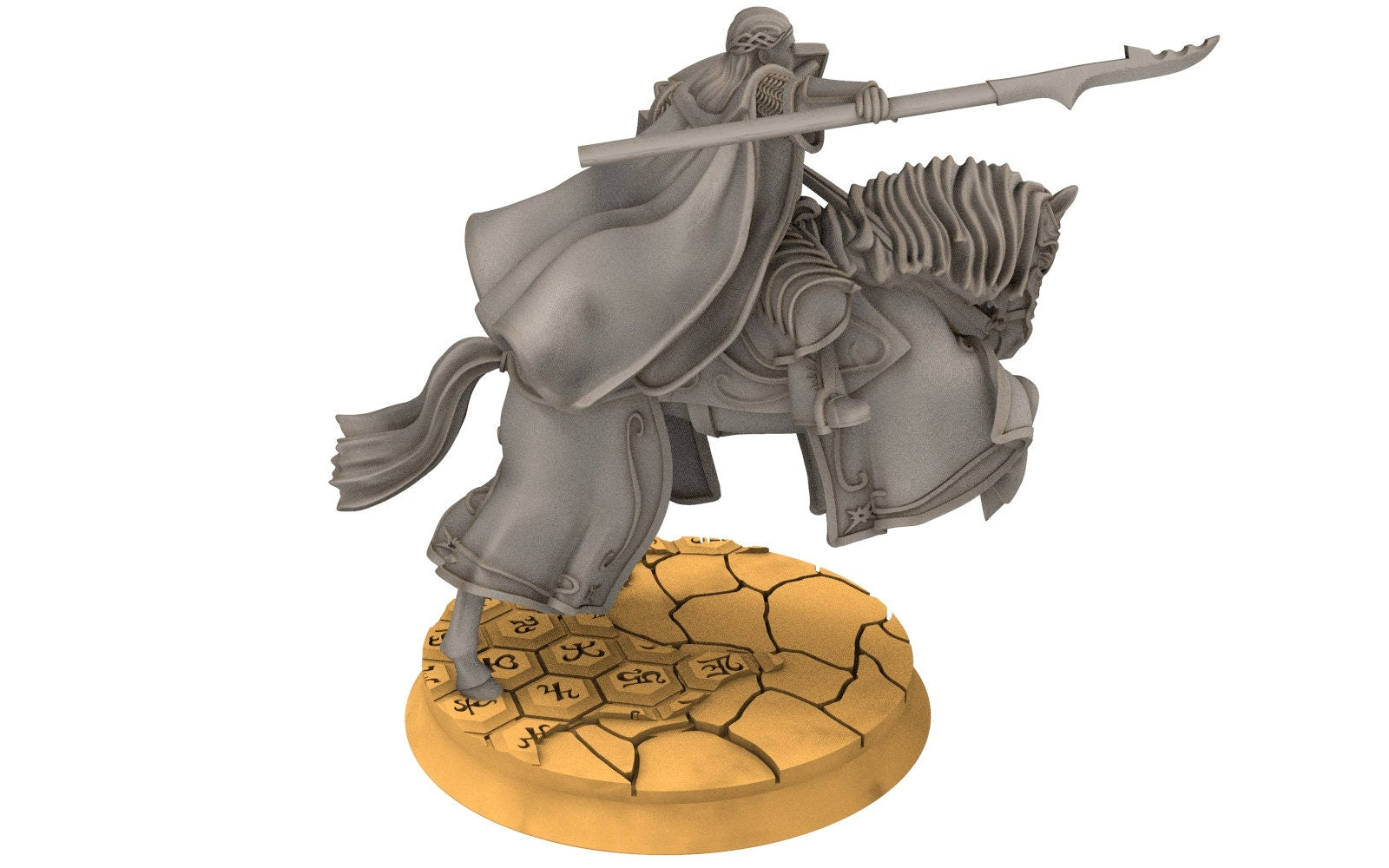 Rivandall - Bloody Elven King on Foot, Last Hight elves from the West, Middle rings Davales miniatures pour wargame D&D, SDA...