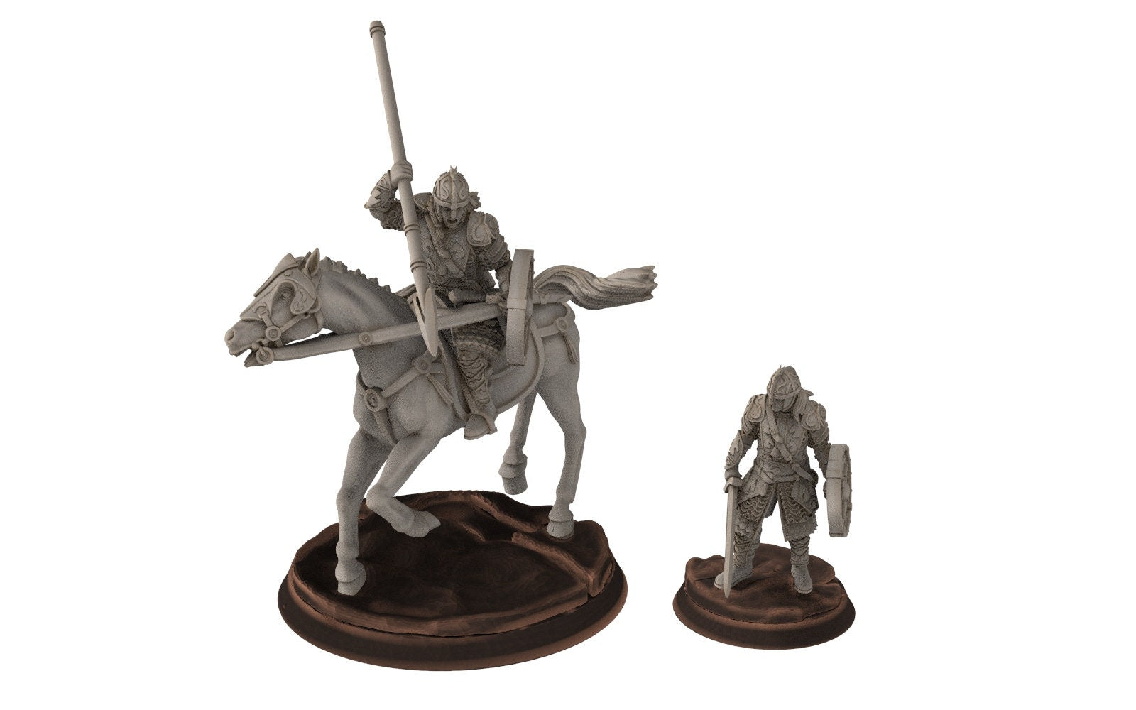 Rohan - Riders of Warhorses Prince Modular, Knight of Rohan, the Horse-lords, rider of the mark, minis for wargame D&D, Lotr...