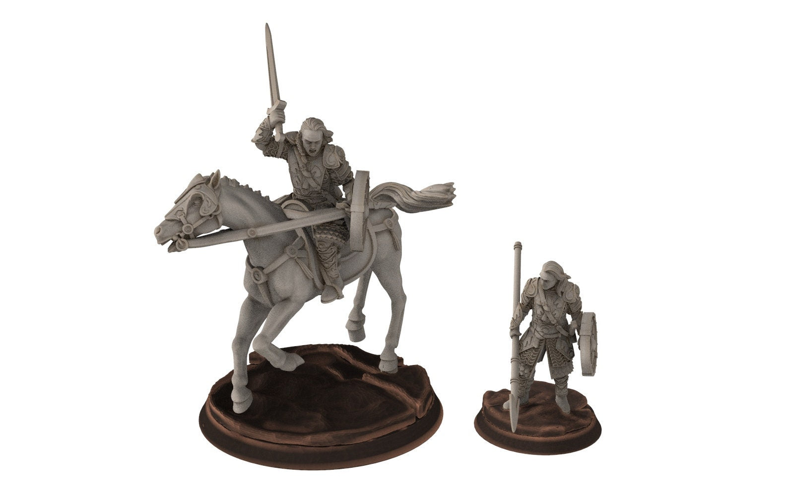 Rohan - Riders of Warhorses Prince Modular, Knight of Rohan, the Horse-lords, rider of the mark, minis for wargame D&D, Lotr...