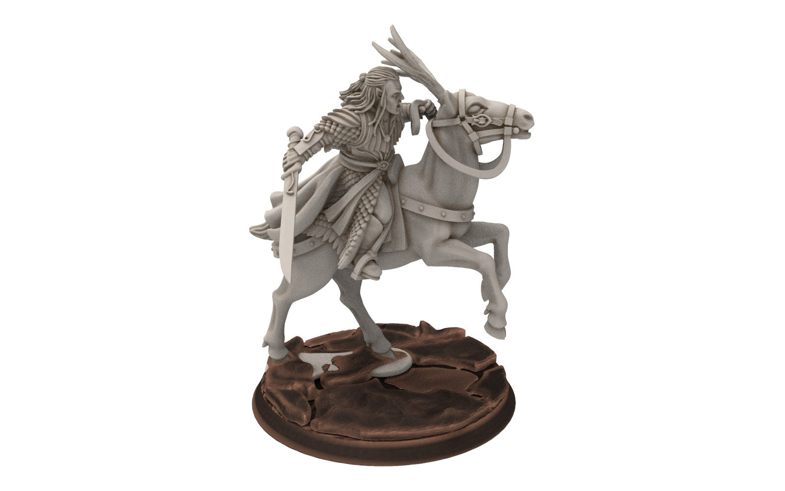 Darkwood - Wooden Elf Captain on Elk