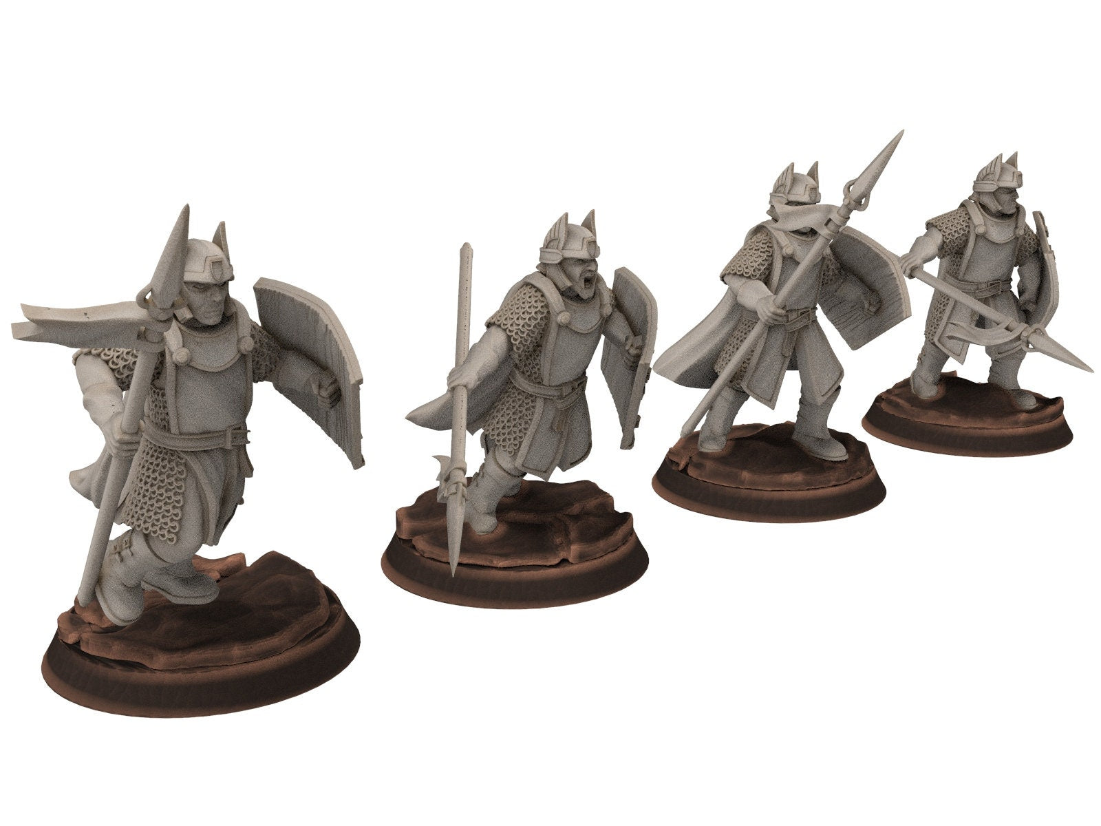 Gandor - Old Spearmen men at arms warriors of the west hight humans