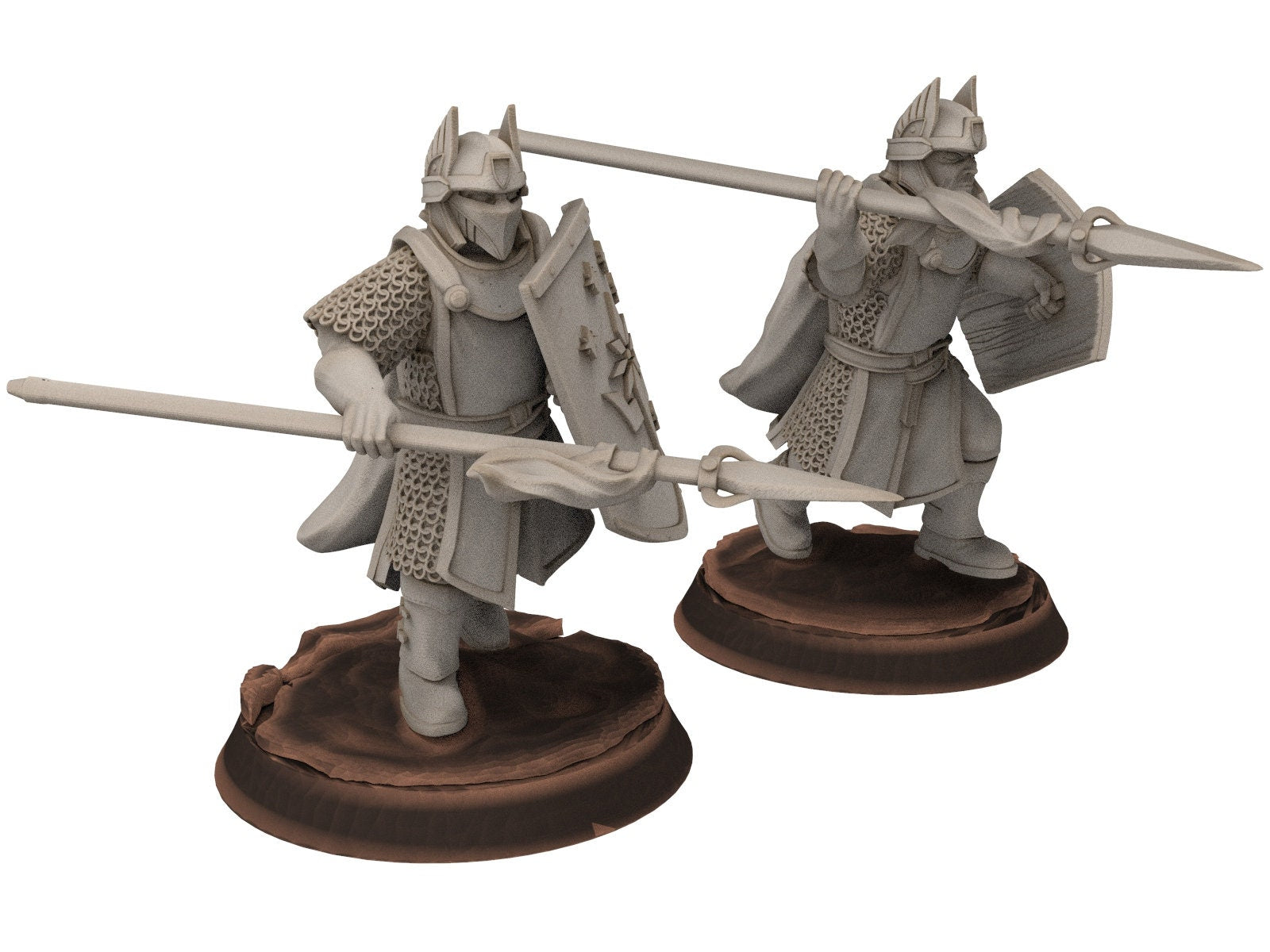 Gandor - Old Spearmen men at arms warriors of the west hight humans