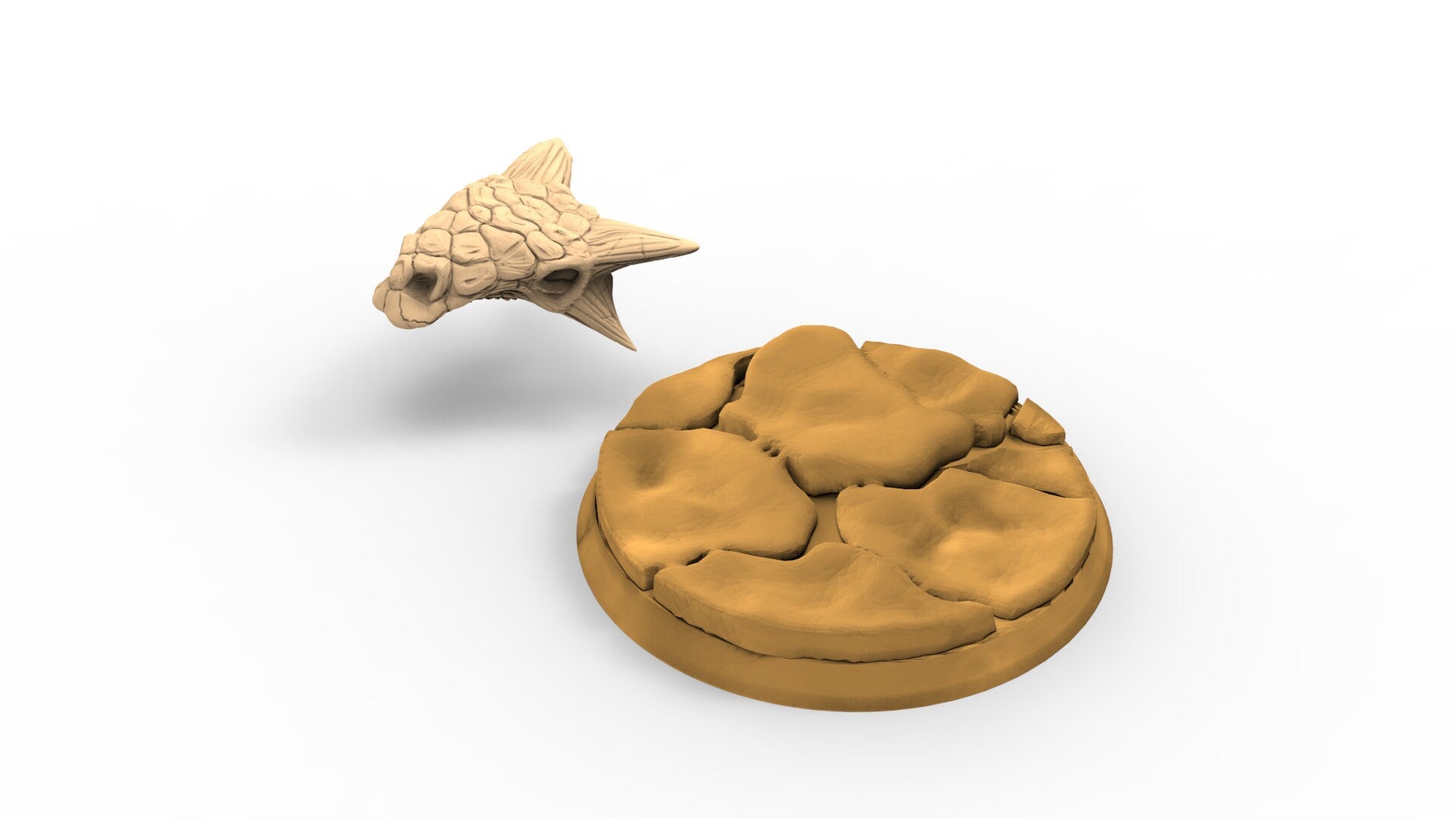 Lots of dino skulls base decoration usable for Oldhammer, warmachine, infinity, zombicide, scifi wargame...