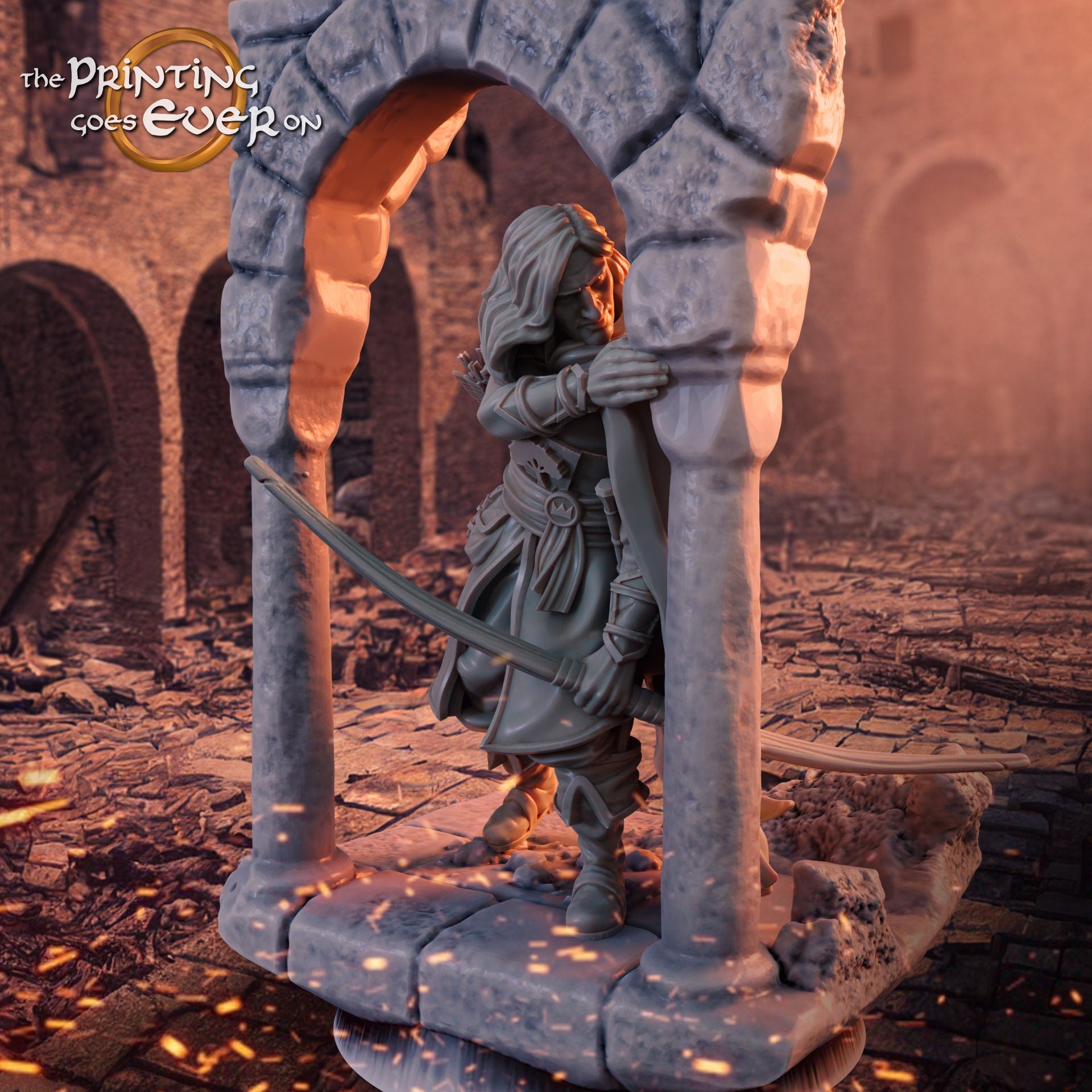 Gandor - Foromir on scenic, defenders of the streets ruins city