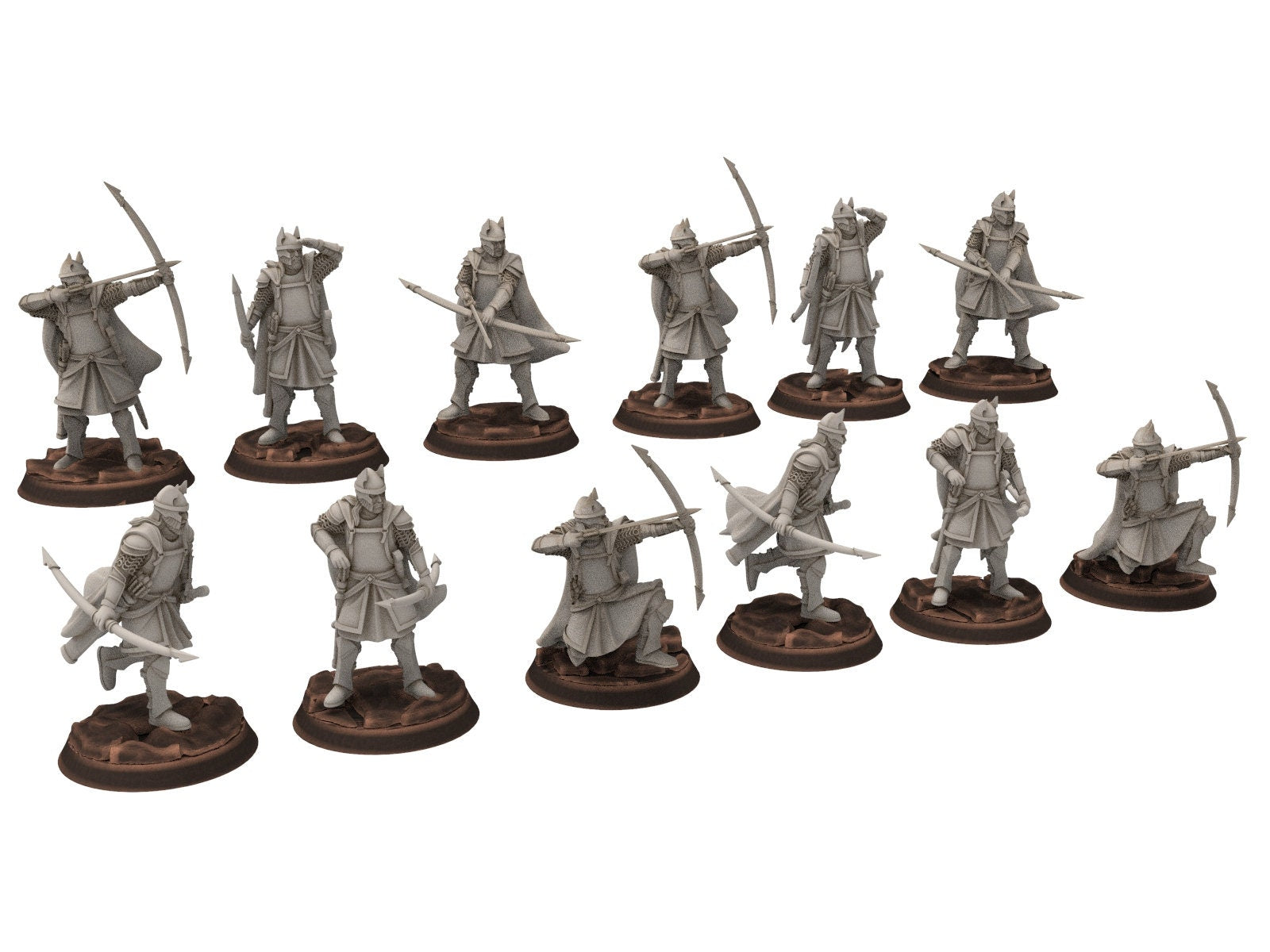 Gandor - Old Bowmen, of the west hight humans, miniatures for wargame D&D, Lotr... Davale