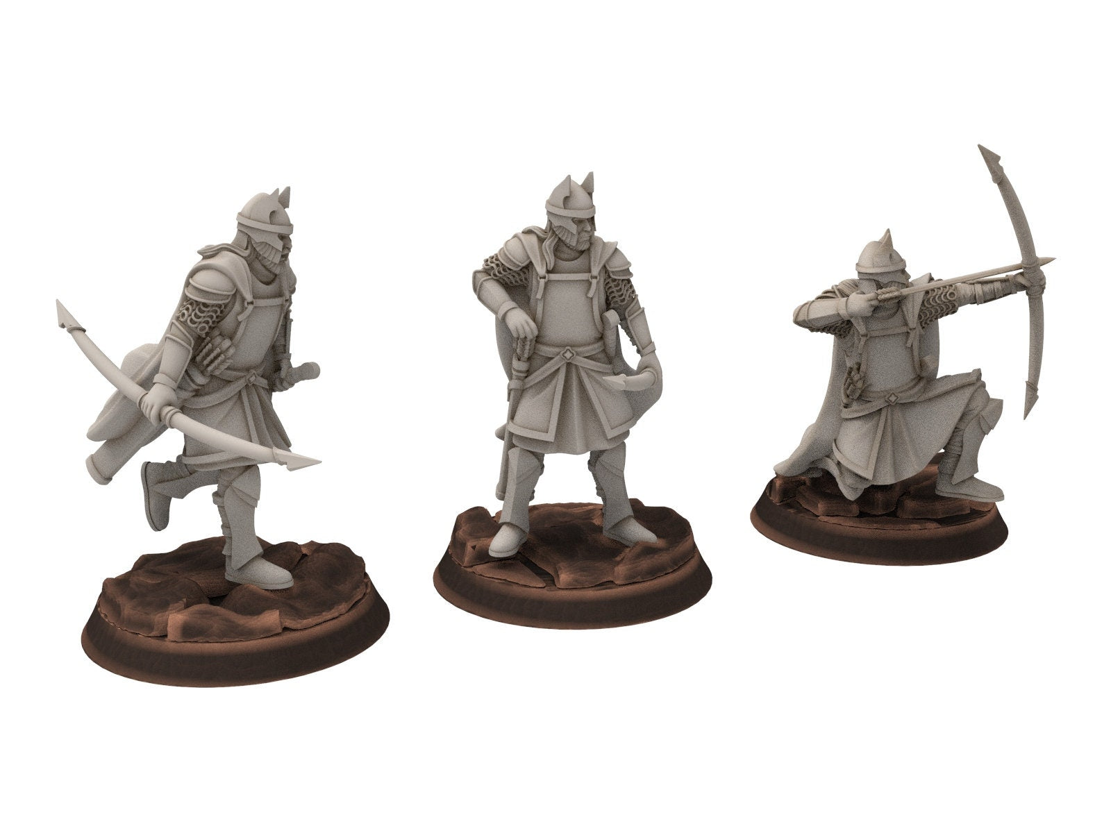 Gandor - Old Bowmen, of the west hight humans, miniatures for wargame D&D, Lotr... Davale