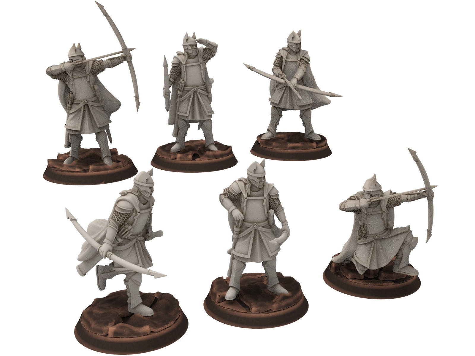 Gandor - Old Bowmen, of the west hight humans, miniatures for wargame D&D, Lotr... Davale