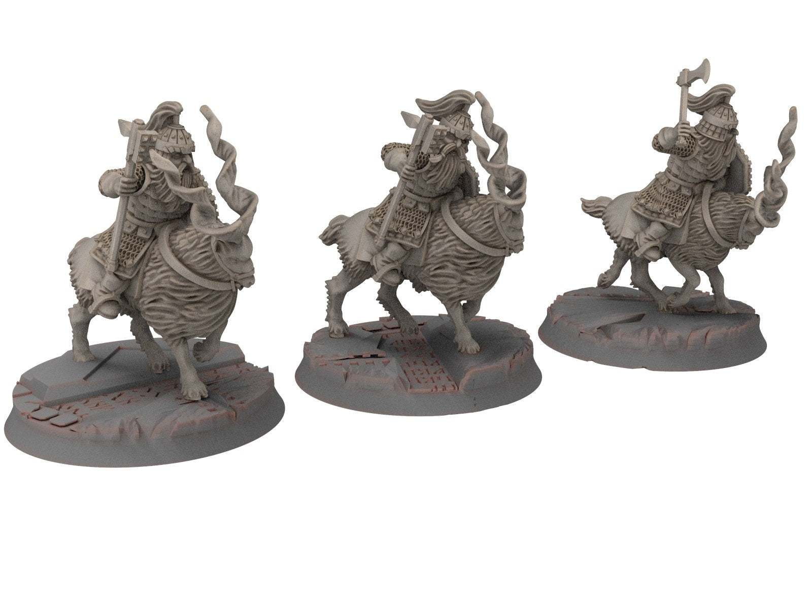 Dwarves - Mountain Goat Riders with Axe Hammer