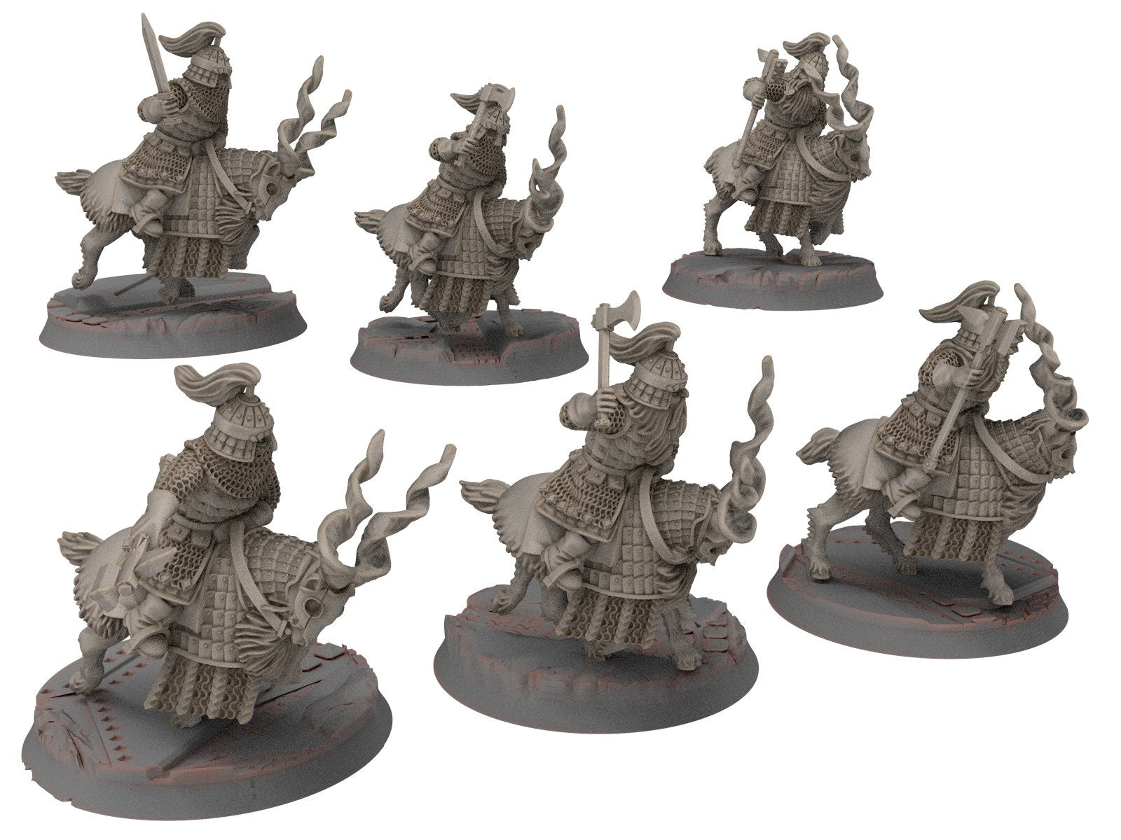 Dwarves - Mountain Goat Cataphracts Axe Hammer