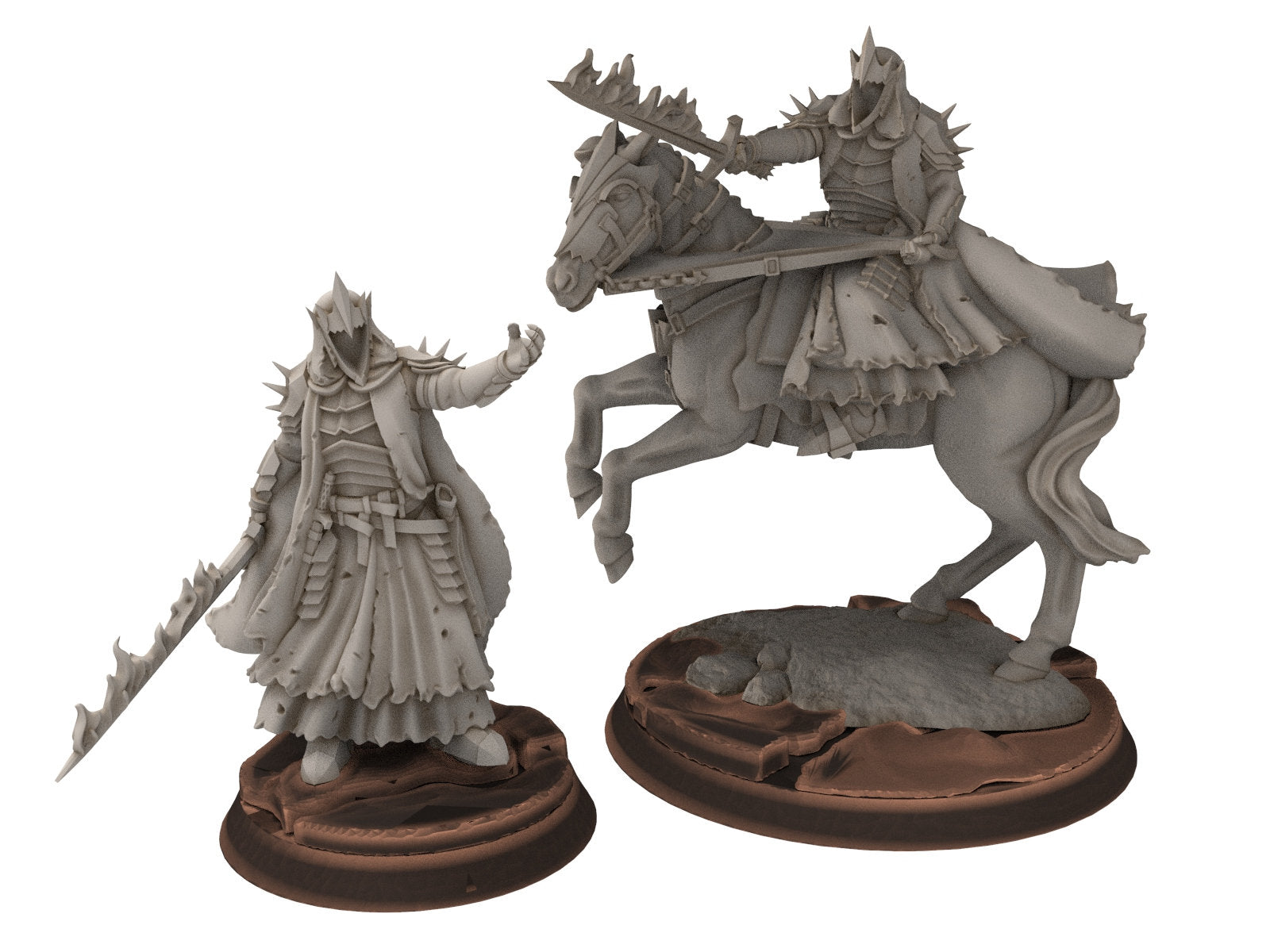 Orcs horde - Ancient Wraith lord, ruins city river, Middle rings miniatures for wargame D&D, Lotr.. Davale Game