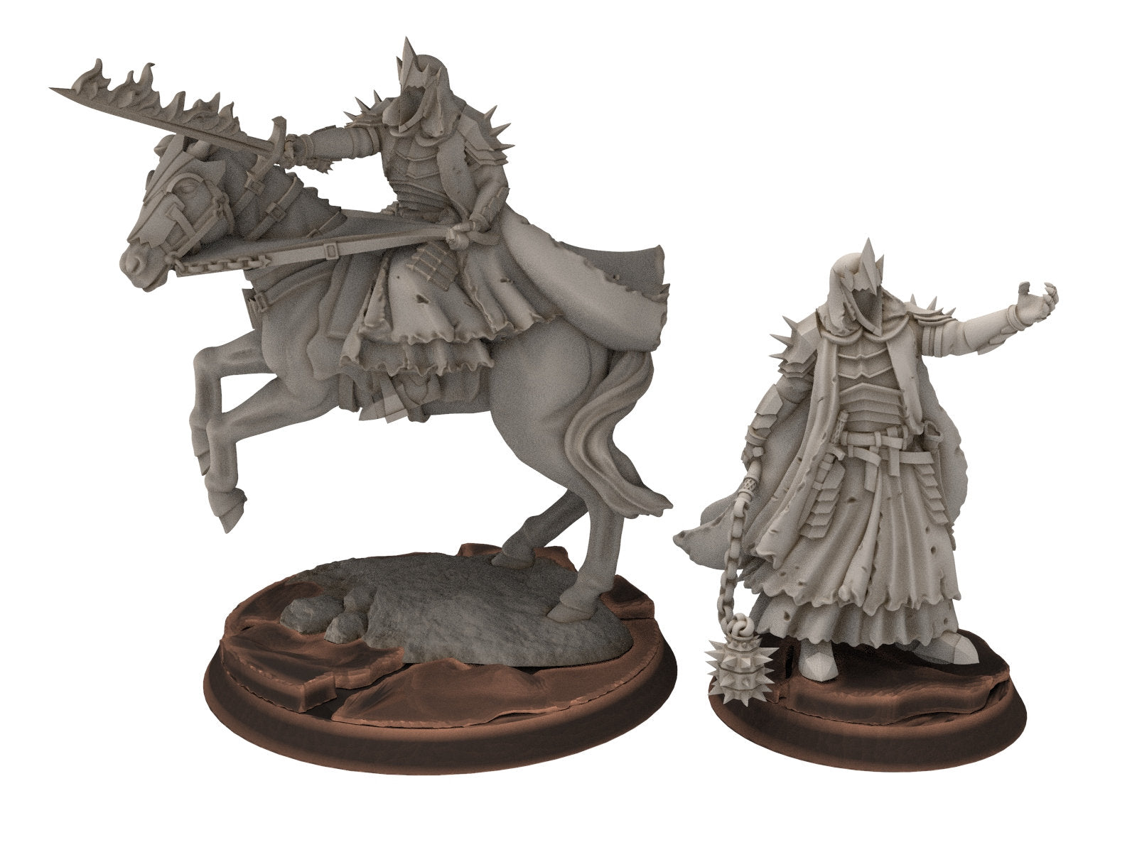 Orcs horde - Ancient Wraith lord, ruins city river, Middle rings miniatures for wargame D&D, Lotr.. Davale Game