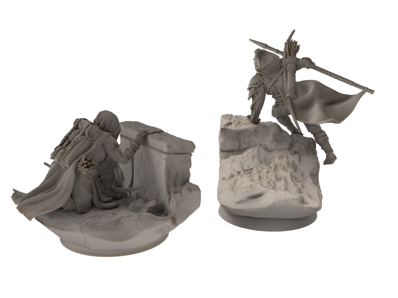 Gandor - 2 Rangers on scenics, defenders of the streets ruins city