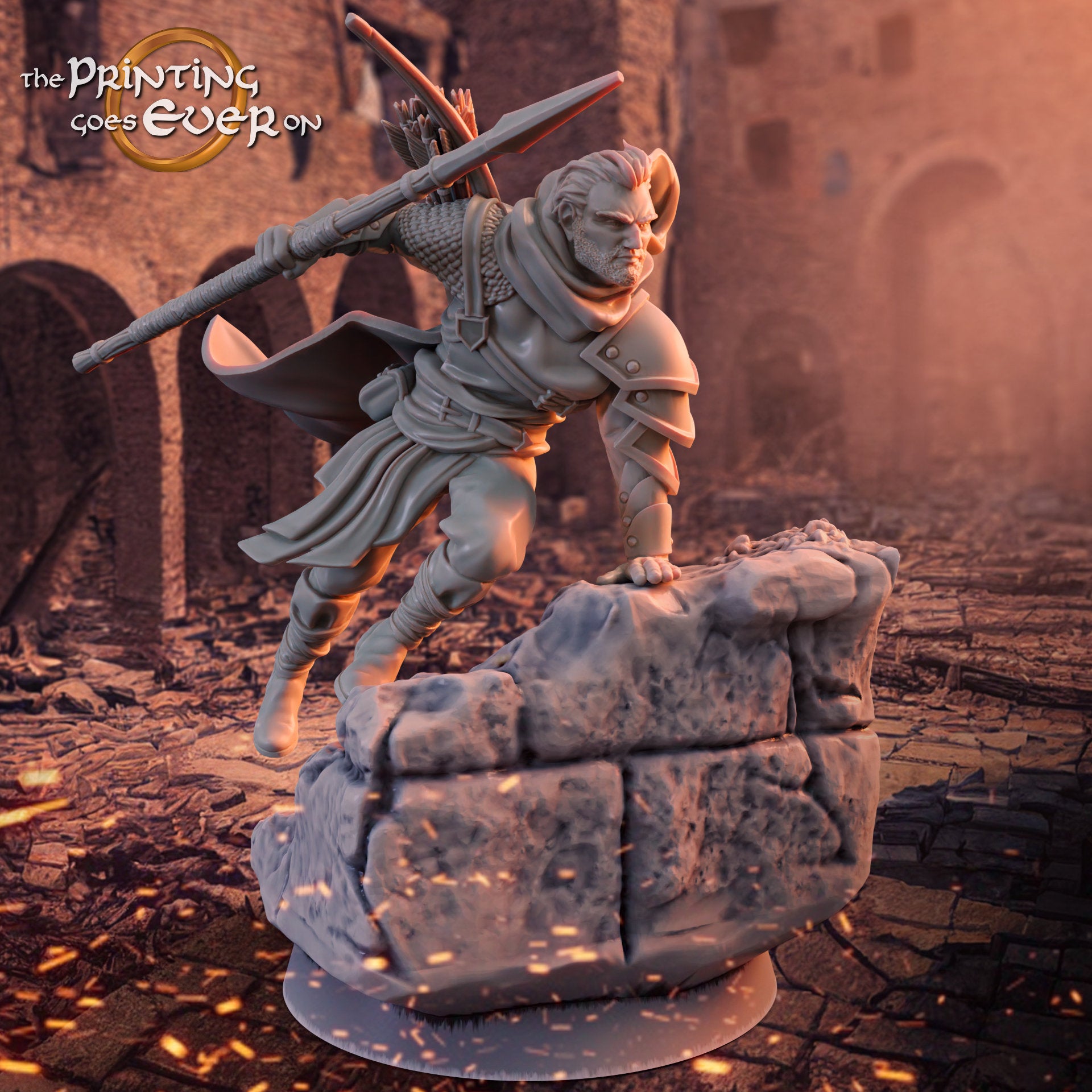 Gandor - 2 Rangers on scenics, defenders of the streets ruins city