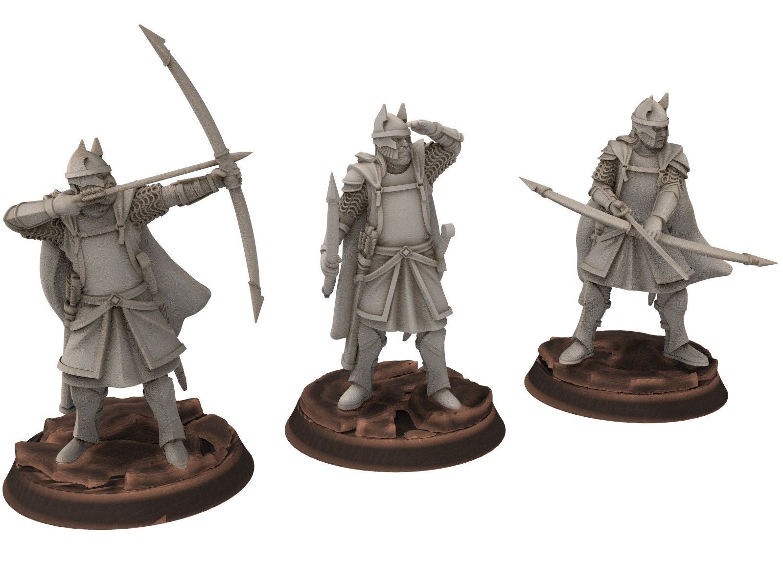 Gandor - Old Bowmen, of the west hight humans, miniatures for wargame D&D, Lotr... Davale