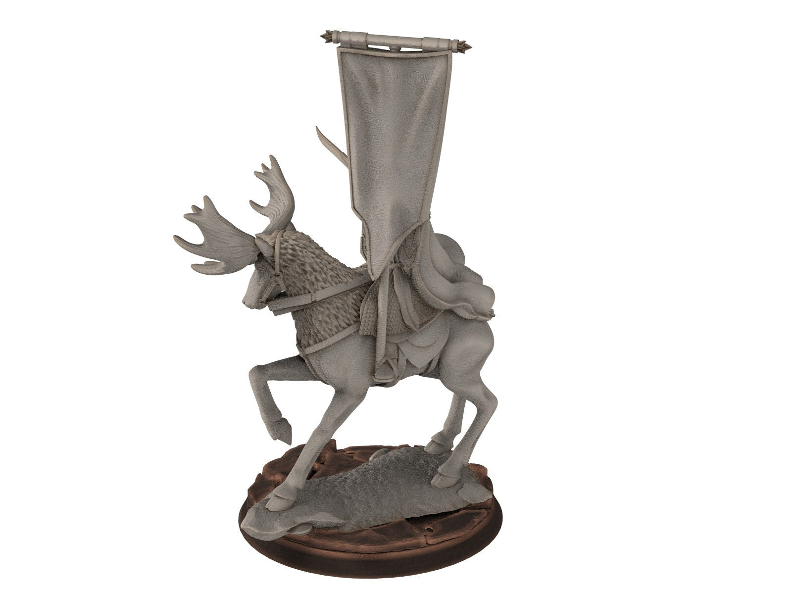 Darkwood - Armoured Wood Elves on foot - Banner, Middle rings miniatures pour wargame D&D, SDA...