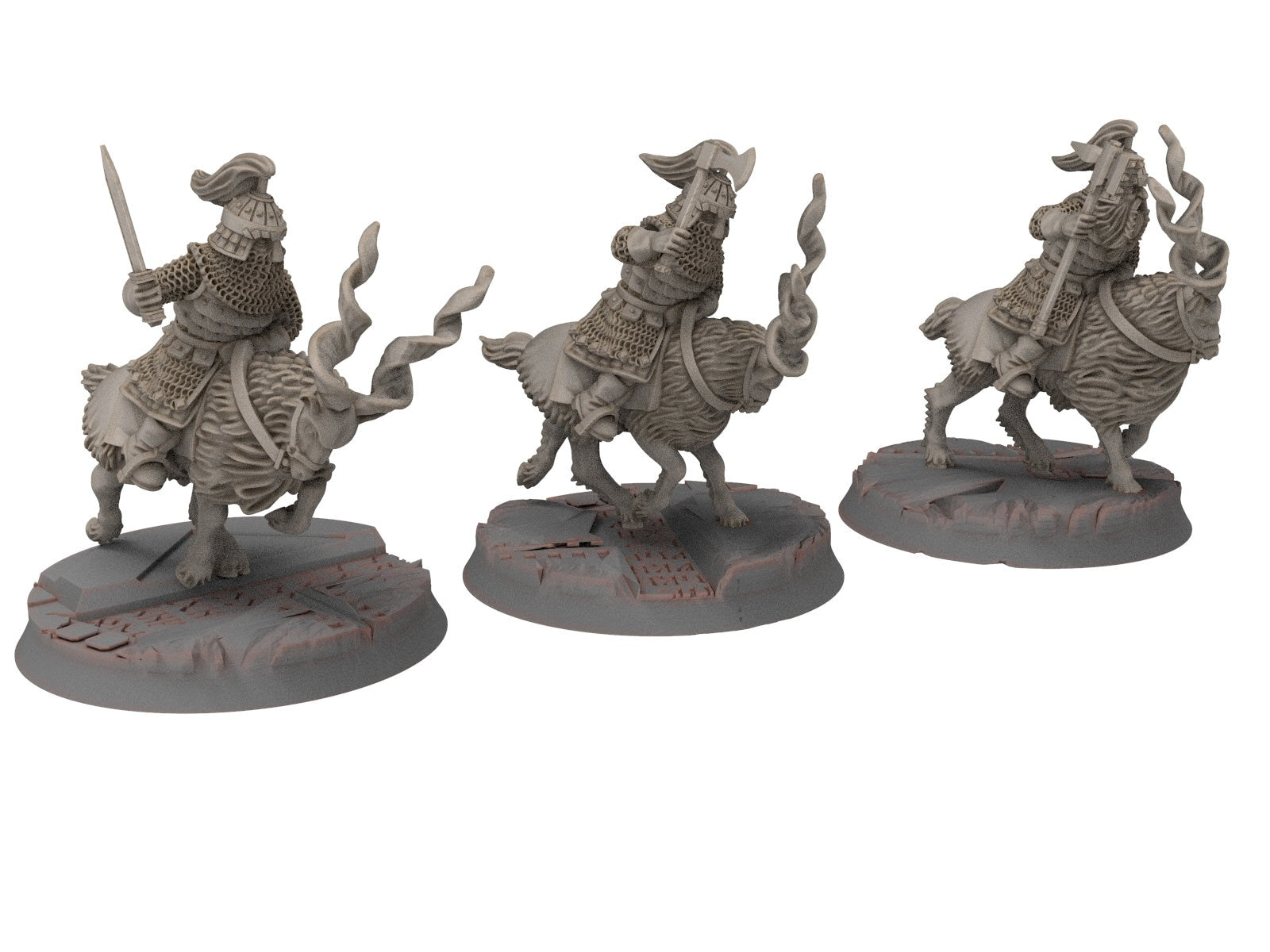 Dwarves - Mountain Goat Riders with Axe Hammer