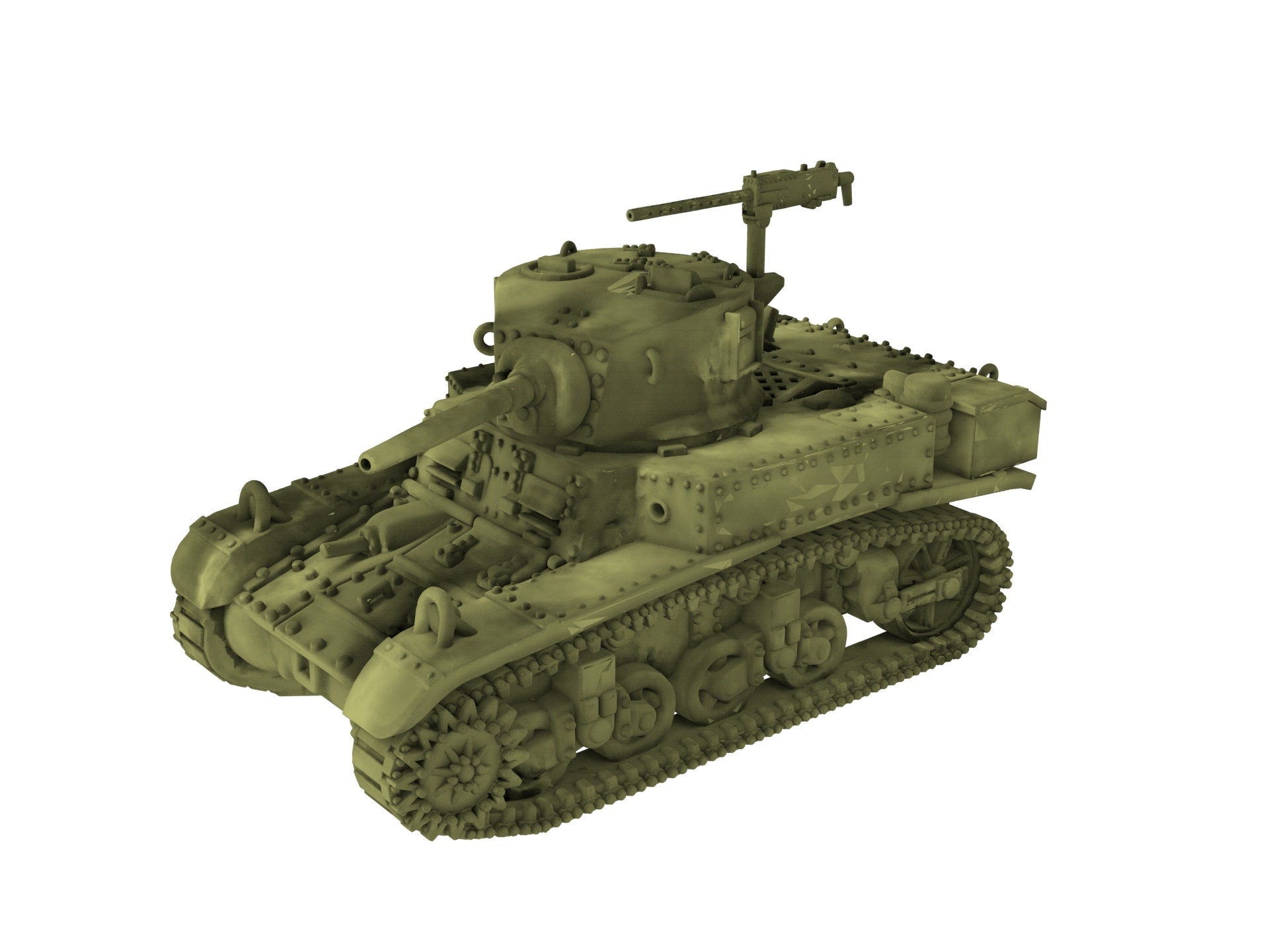 World War - US Army - Stuart Tank, modern warfare, usable for tabletop wargame.