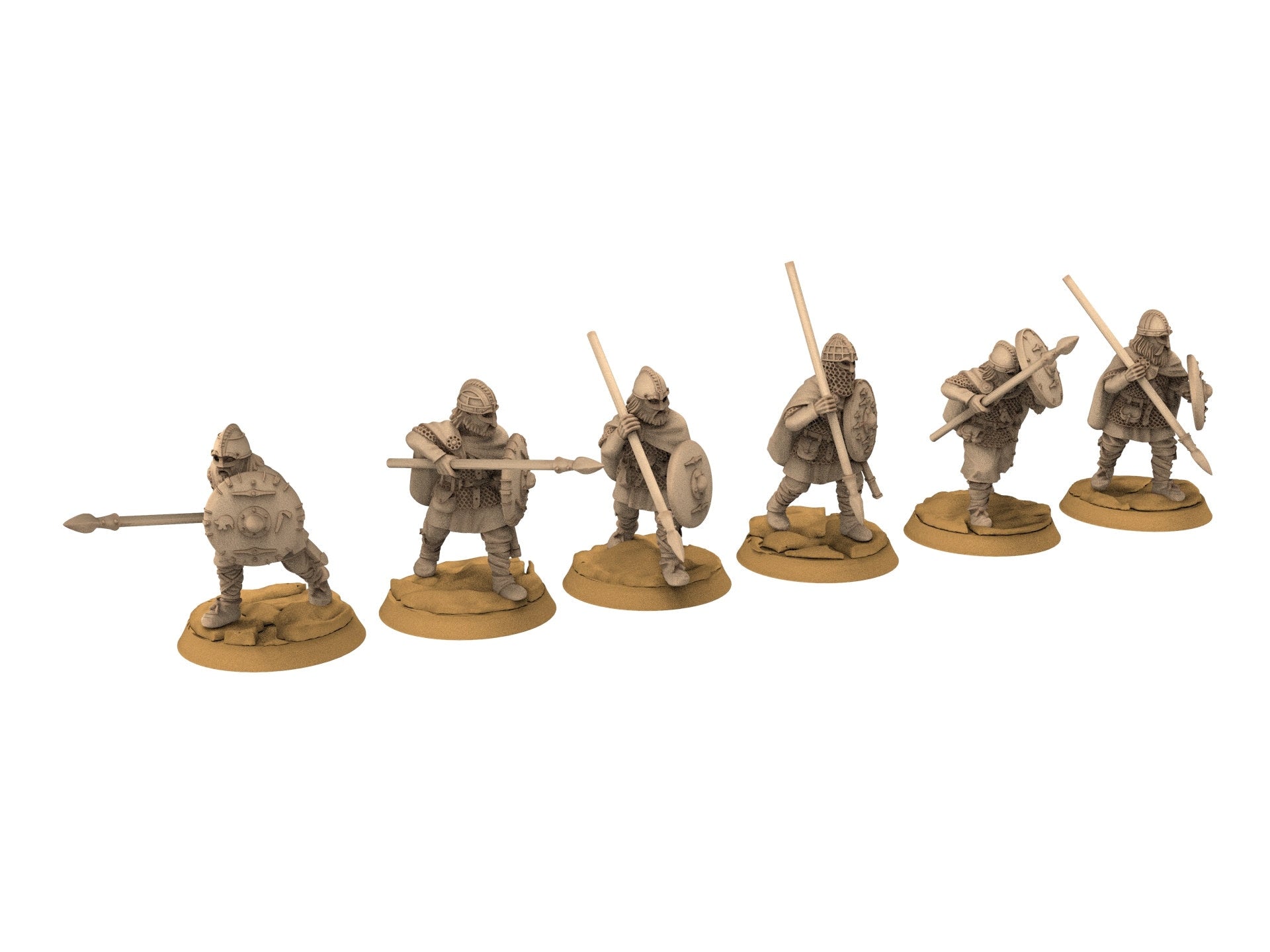 Vendel Era - Swordmen, Warriors Warband, Germanic Tribe, 7 century, miniatures 28mm, Infantry for wargame Historical... Medbury miniature