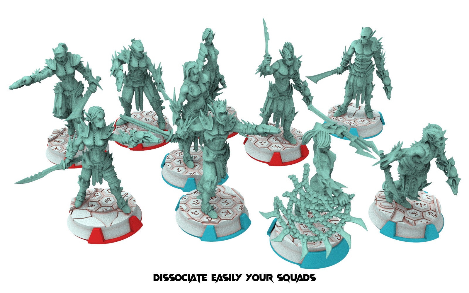 Lot of 25, 28, 30, 32, 40, 50, 60, 64mm base squad marker circles usable for One Page Rule, saga, age of sigmar, confrontation, wargame...