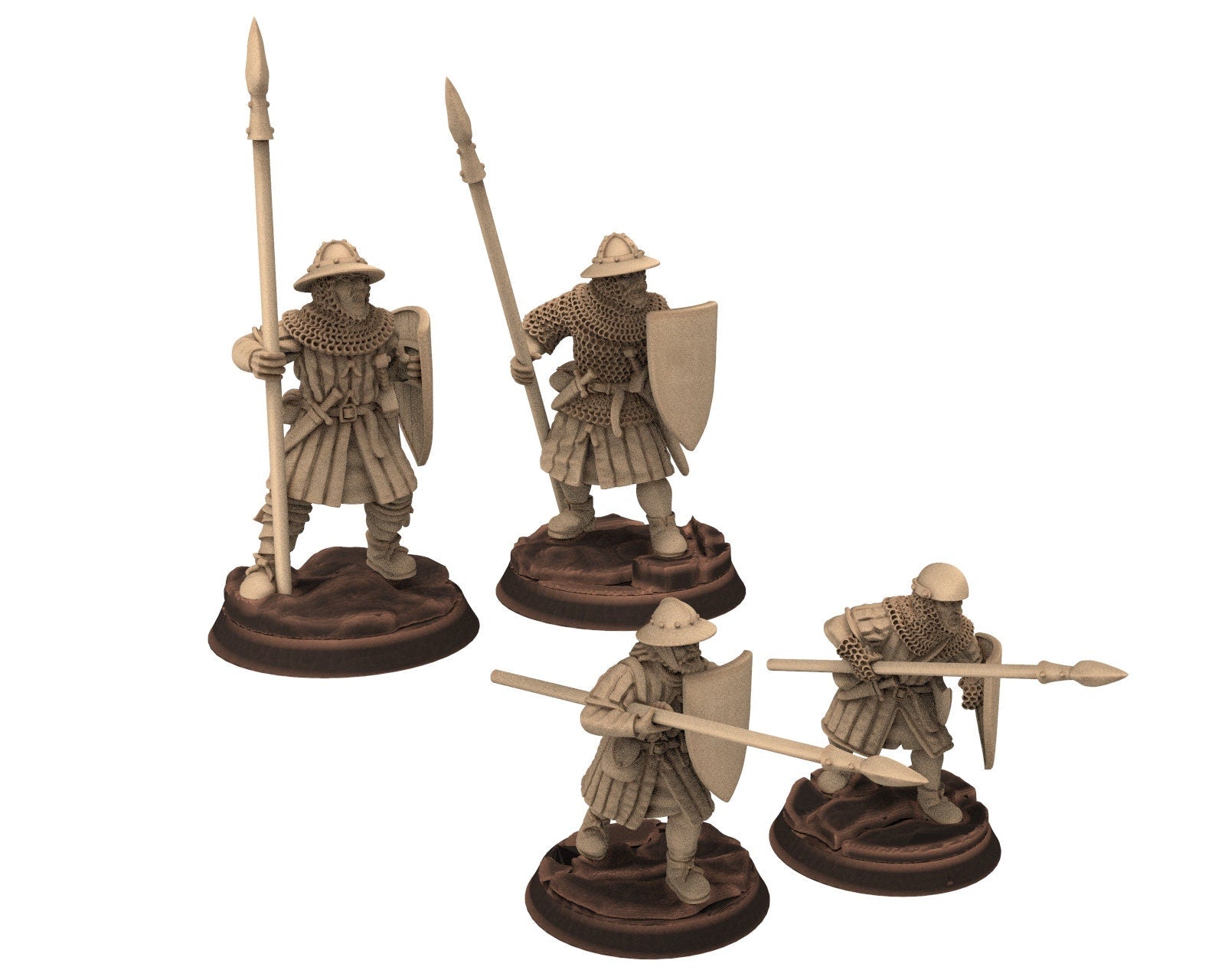 Medieval - Men-at-arms, Sergents 12 to 15th century, Medieval soldiers 100 Years War, 28mm Historical Wargame, Saga... Medbury miniatures