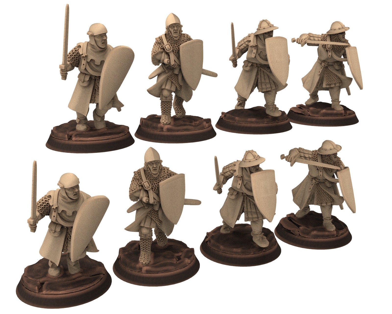 Medieval - Men-at-arms, Banner & horn 12 to 15th century, Medieval 100 Years War, 28mm Historical Wargame, Saga... Medbury miniatures