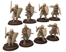 Load image into Gallery viewer, Medieval - Men-at-arms, Spearmen 12 to 15th century, Medieval soldiers 100 Years War, 28mm Historical Wargame, Saga... Medbury miniatures
