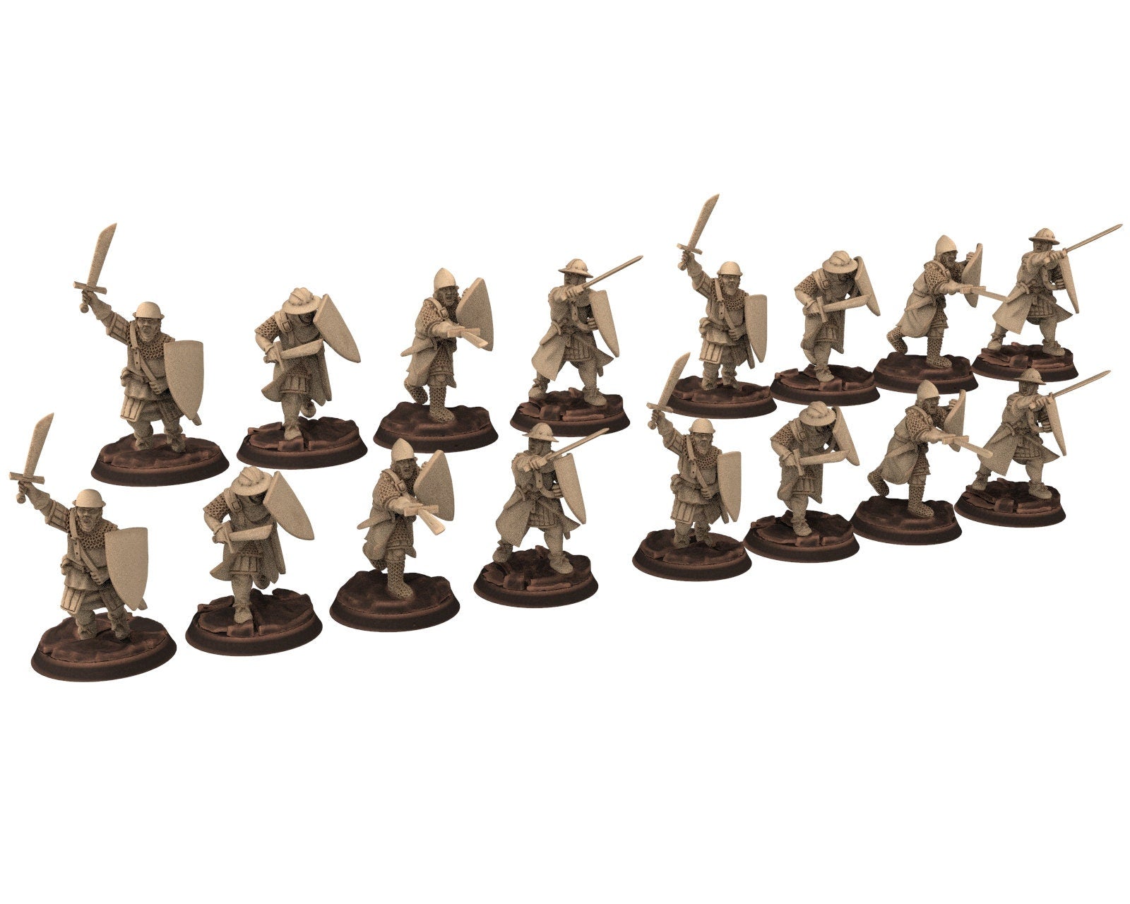 Medieval - France Men-at-arms on foot, Army bundle 12 to 15th century, 100 Years War, 28mm Historical Wargame, Saga... Medbury miniatures