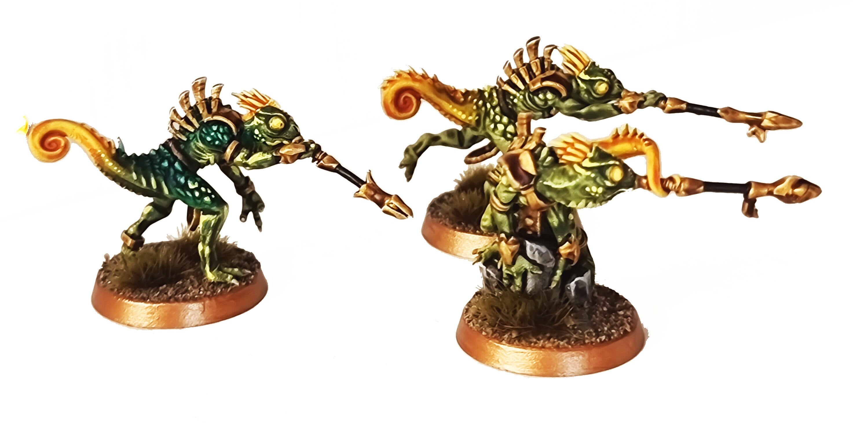 Lost temple - Commando Chameleon skink lizardmen from the East usable for Oldhammer, battle, king of wars, 9th age