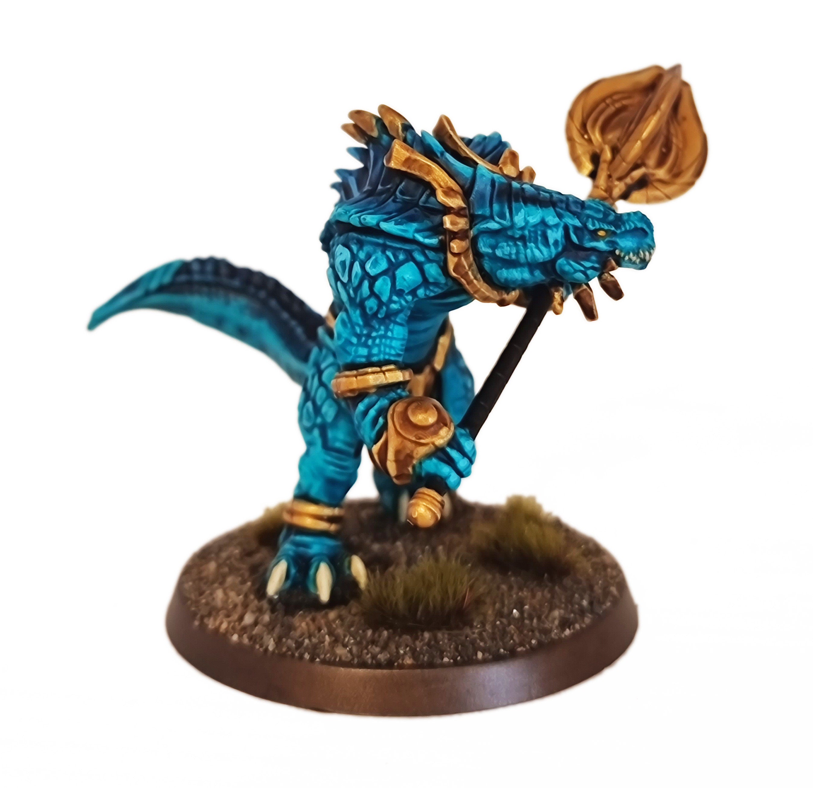 Lost temple - Caiman Hero lizardmen usable for Oldhammer, battle, king of wars, 9th age
