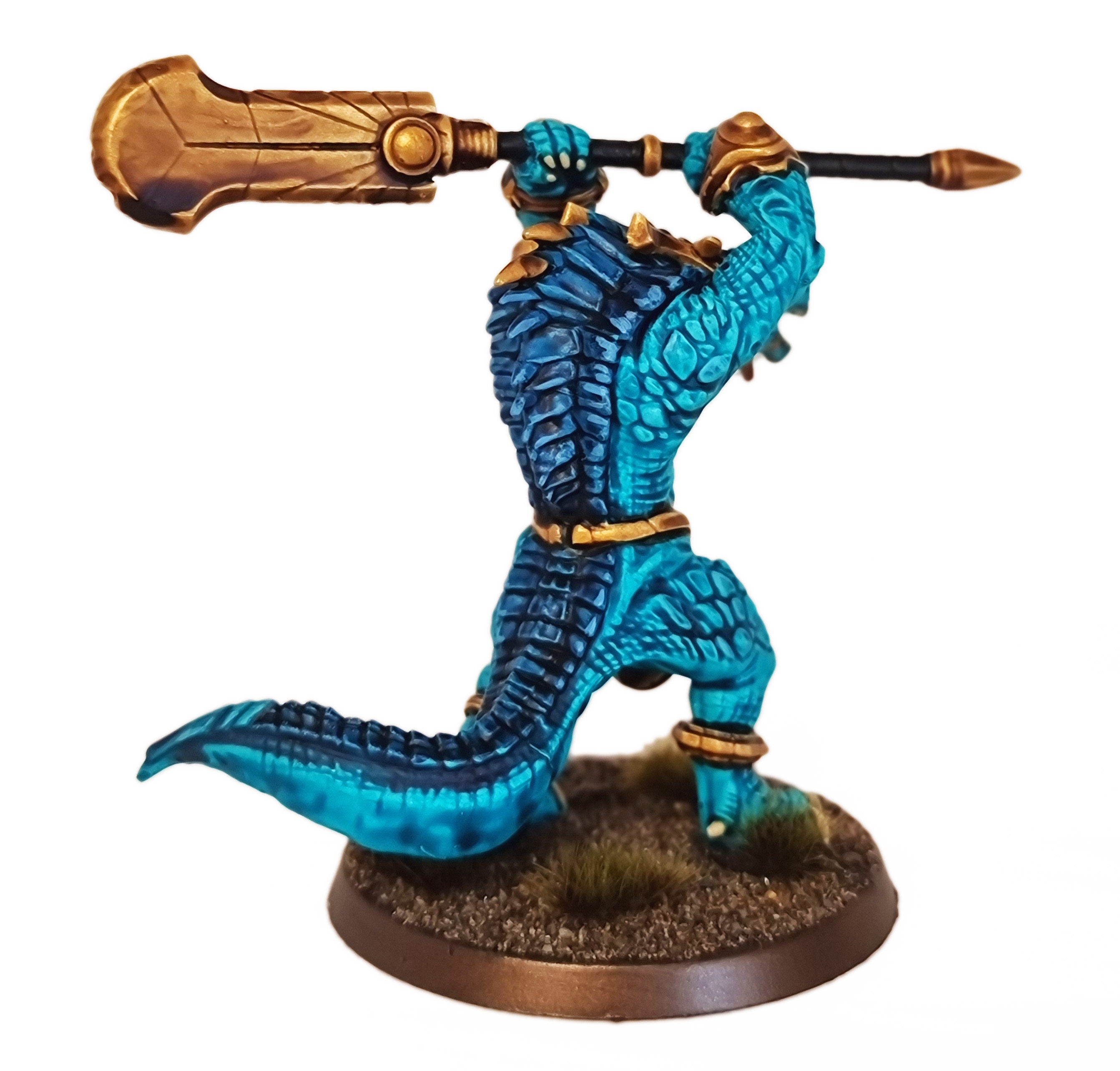 Lost temple - Caiman Hero lizardmen usable for Oldhammer, battle, king of wars, 9th age