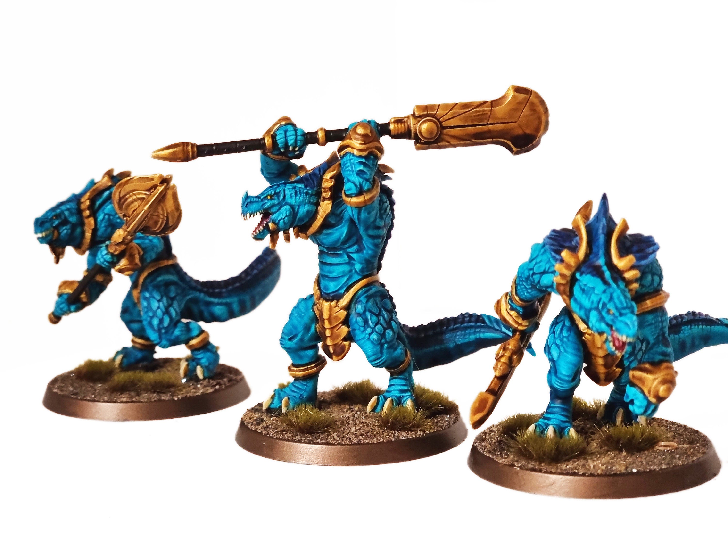 Lost temple - Caiman Hero lizardmen usable for Oldhammer, battle, king of wars, 9th age