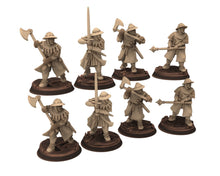 Load image into Gallery viewer, Medieval - Men-at-arms, Spearmen 12 to 15th century, Medieval soldiers 100 Years War, 28mm Historical Wargame, Saga... Medbury miniatures
