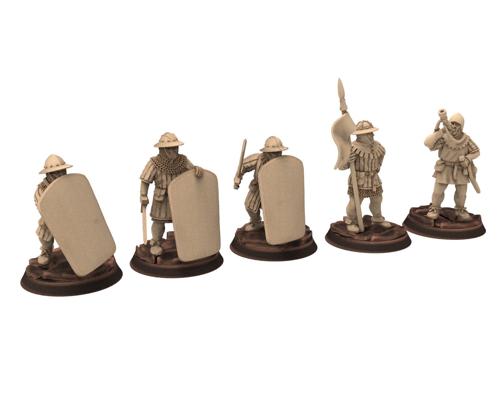 Medieval - Crossbowmen, 11 to 15th century Generic mercenary Medieval soldier, 28mm Historical Wargame, Saga... Medbury miniatures