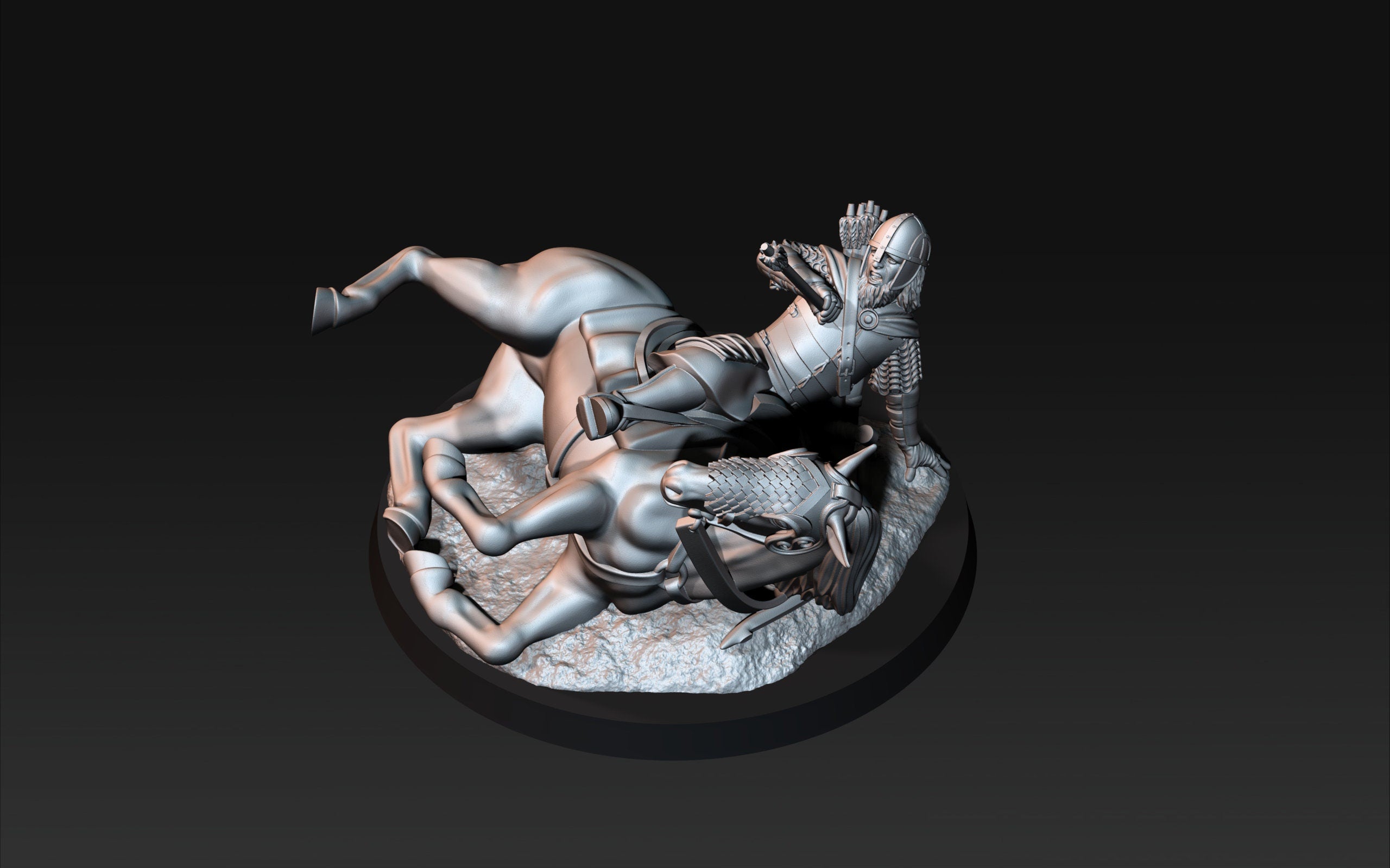 Rohan - Death West Human on Horse, Knight of Rohan, the Horse-lords, rider of the mark, Davale, minis for wargame D&D, Lotr...