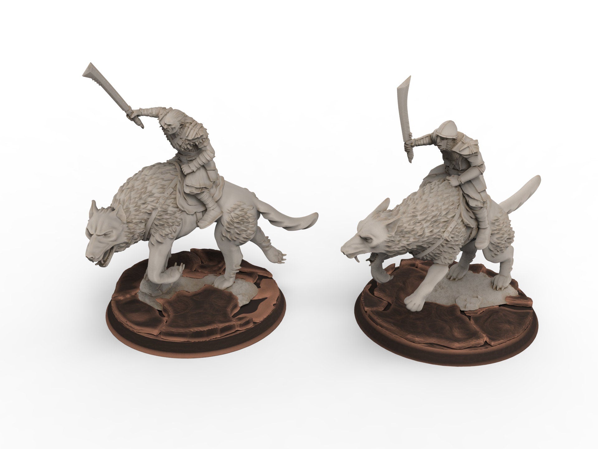 Orc horde - Orc Warg Rider , Orc warriors warband, Davale, Middle rings miniatures pour wargame D&D, Lotr...