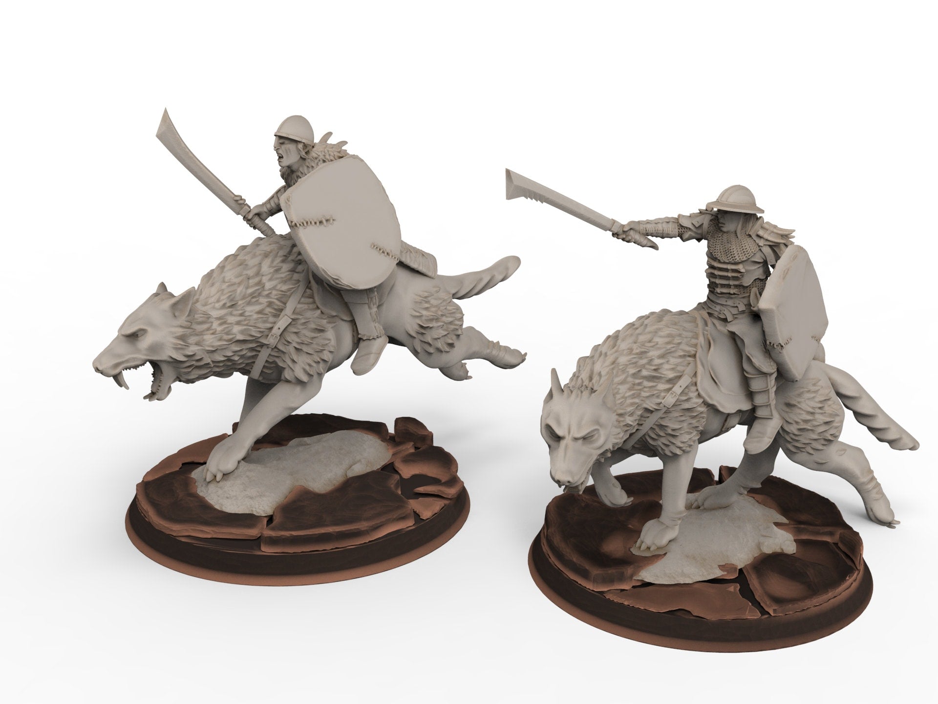 Orc horde - Orc Warg Rider , Orc warriors warband, Davale, Middle rings miniatures pour wargame D&D, Lotr...