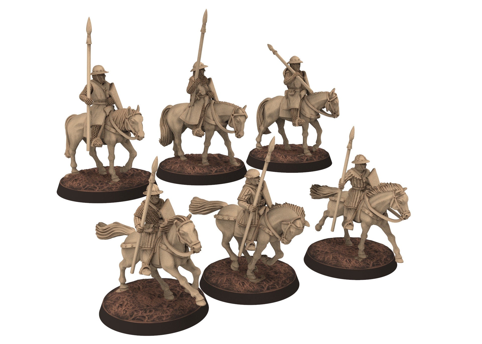 Medieval - Scotland - Generic Mounted sergeants spears at rest, 14th century Medieval, 28mm Historical Wargame, Saga... Medbury miniatures