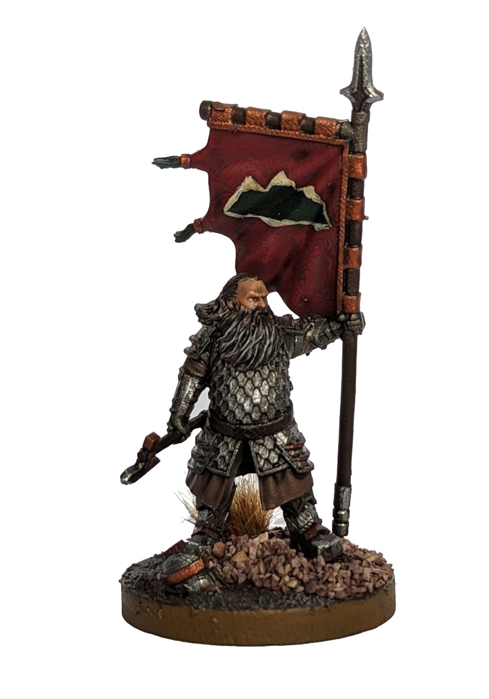 Dwarves - Silver Goat Dwarves Spearmen on foot, The Dwarfs of The Mountains, for Lotr, davale games miniatures