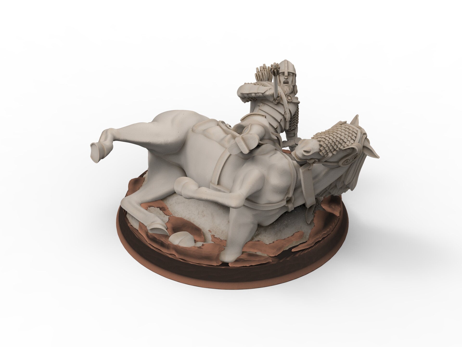 Rohan - Death West Human on Horse, Knight of Rohan, the Horse-lords, rider of the mark, Davale, minis for wargame D&D, Lotr...