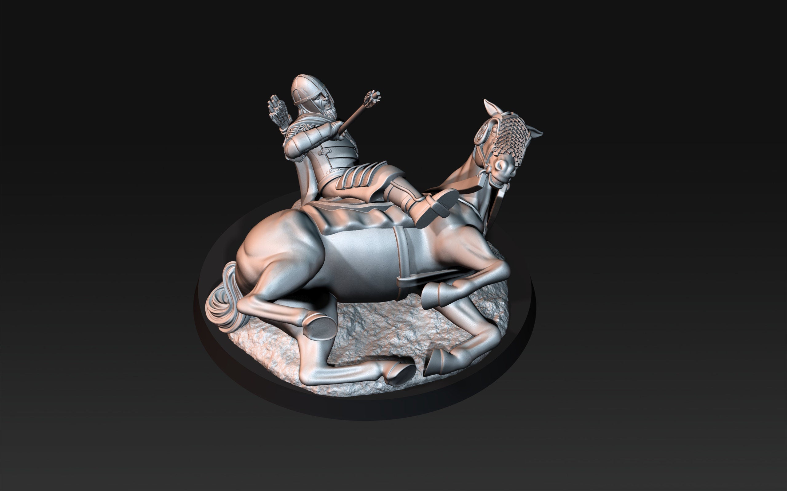 Rohan - Death West Human on Horse, Knight of Rohan, the Horse-lords, rider of the mark, Davale, minis for wargame D&D, Lotr...