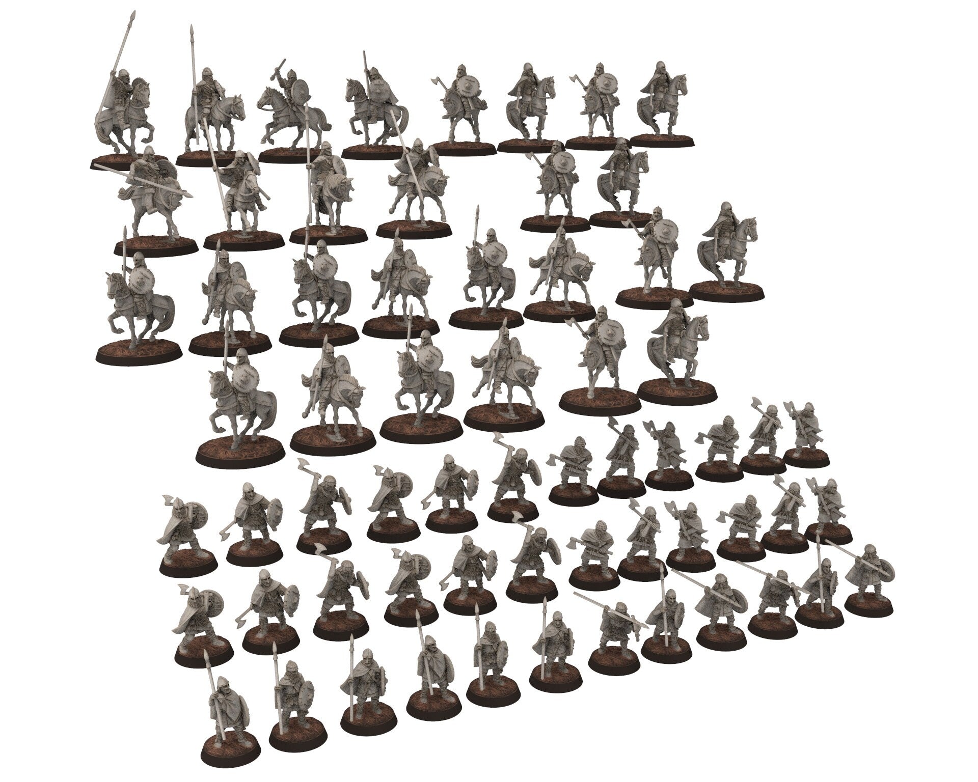 Wildmen - Wildmen Infantry Army bundle, Dun warriors warband, Middle rings miniatures for wargame D&D, Lotr... Medbury miniatures