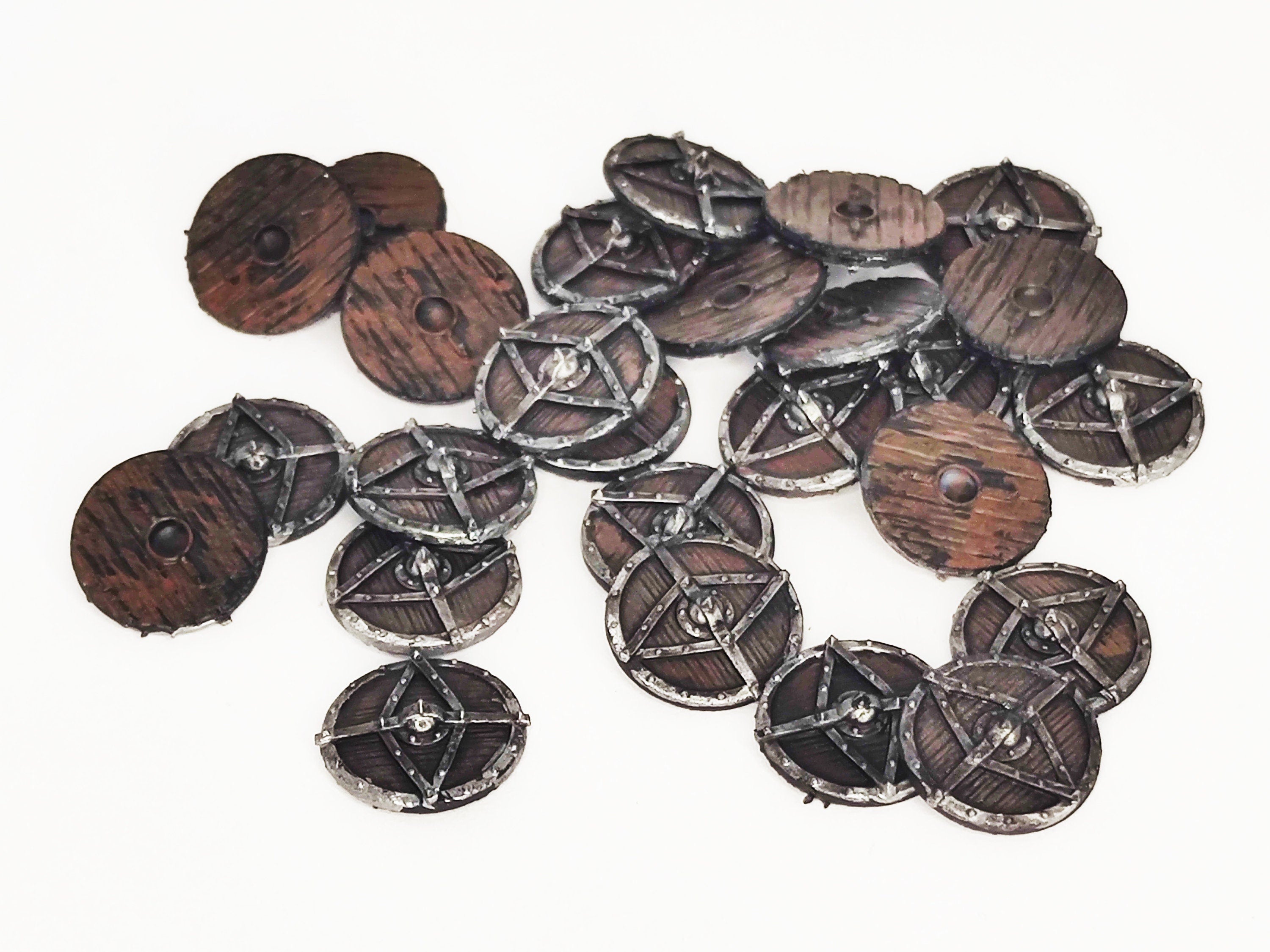 Orcs horde - x50 Eye Shields, Orc warriors warband, Middle rings miniatures for wargame D&D, Lotr... Medbury miniatures
